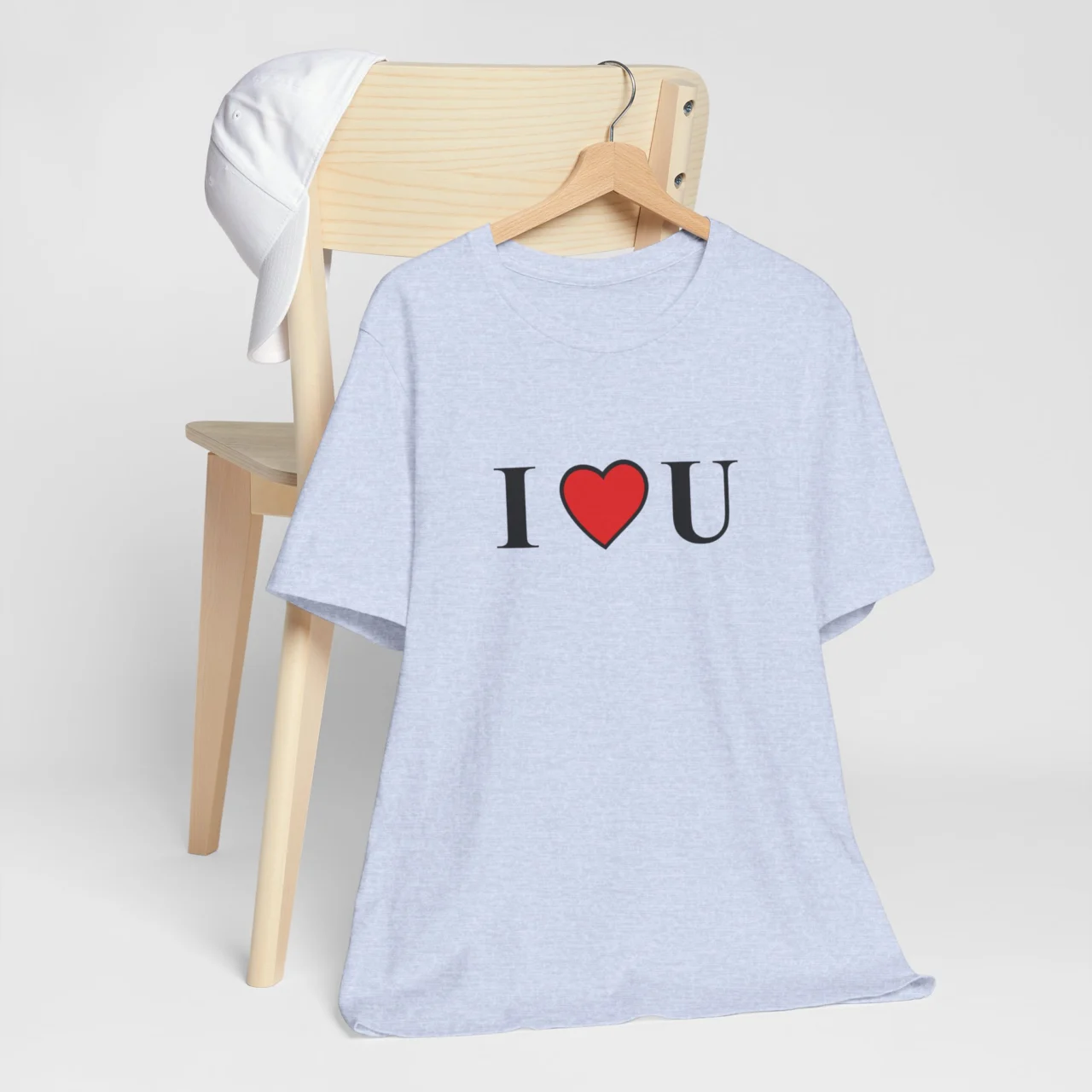I Love U T-Shirt - Romantic Valentines Day Tee - Perfect Gift for Loved Ones - Unisex Love Quote Shirt - Image 5