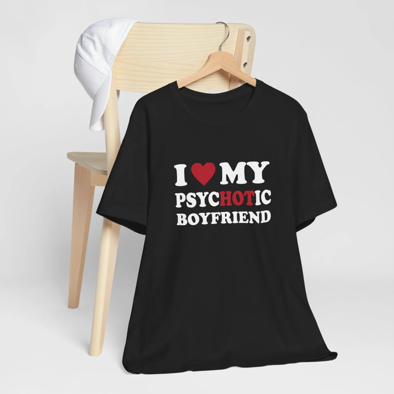 I Love My Psychotic Boyfriend T-Shirt - Funny Valentines Day Shirt - Cute Matching Boyfriend Girlfriend Shirt - Couple Humor Tee - Image 4