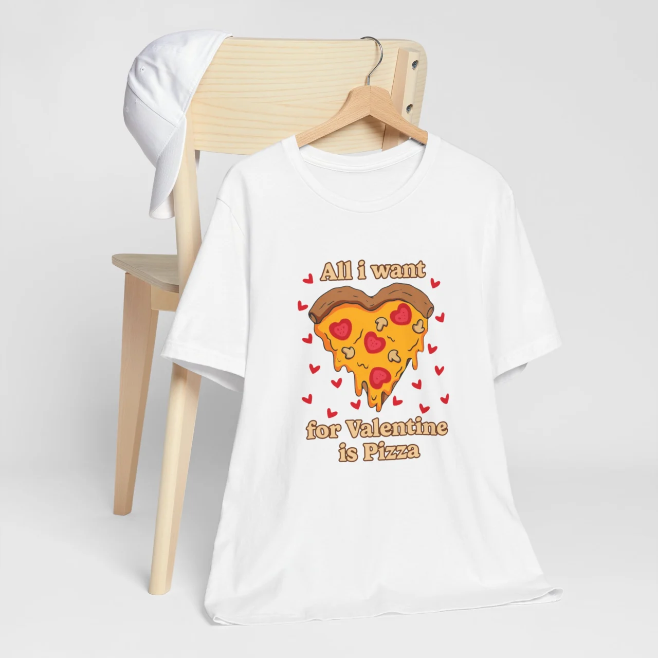 Funny Valentines Day Shirt - All I Want for Valentine’s is Pizza T-Shirt - Unisex Pizza Lover Tee - Valentine’s Gift for Him - Valentine’s Gift for Her - Image 2