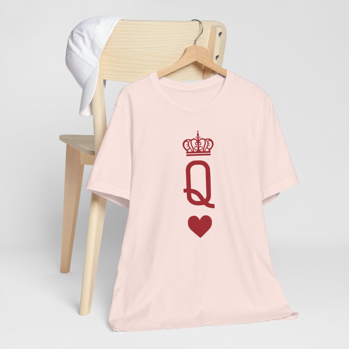 Queen of Hearts T-Shirt - Matching King and Queen Couple Shirts - Romantic Valentine’s Day Tee for Her - His and Hers Unisex Love Quote Gift - Image 2