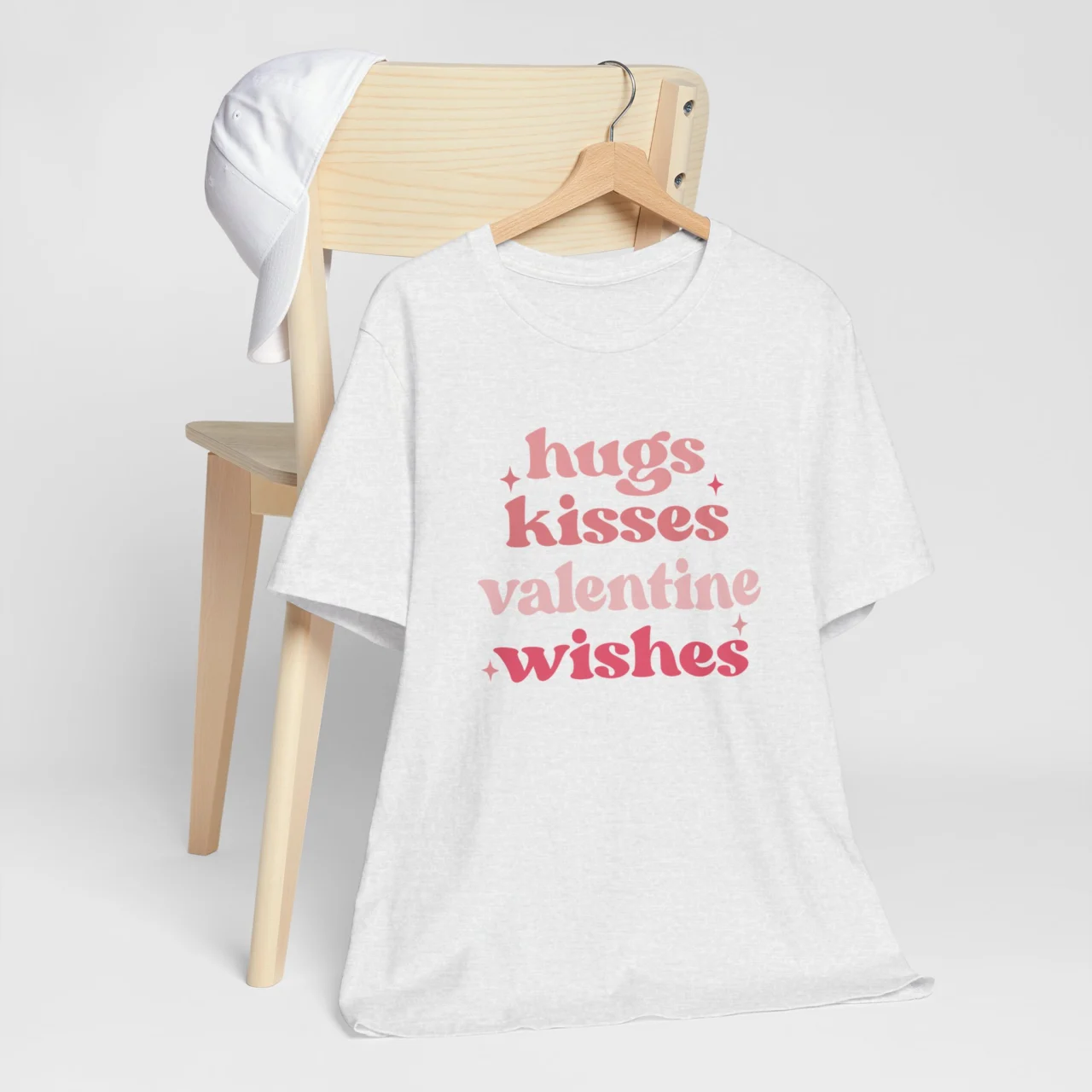 Hugs Kisses Valentine Wishes T-Shirt - Cute Valentines Day Shirt - Romantic Unisex Tee - Valentines Gift for Her - Image 4