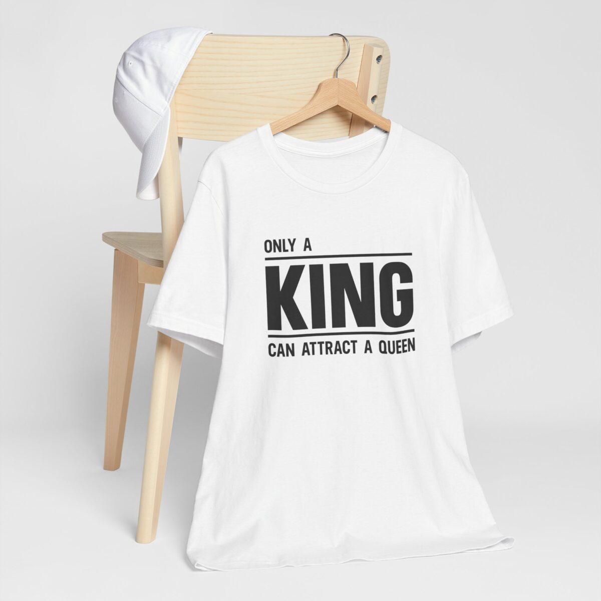 Only a King Can Attract a Queen T-Shirt - Romantic Couples Matching Tee for Him - Unisex Valentine’s Day Shirt - Perfect Gift for Boyfriend or Husband - Image 2