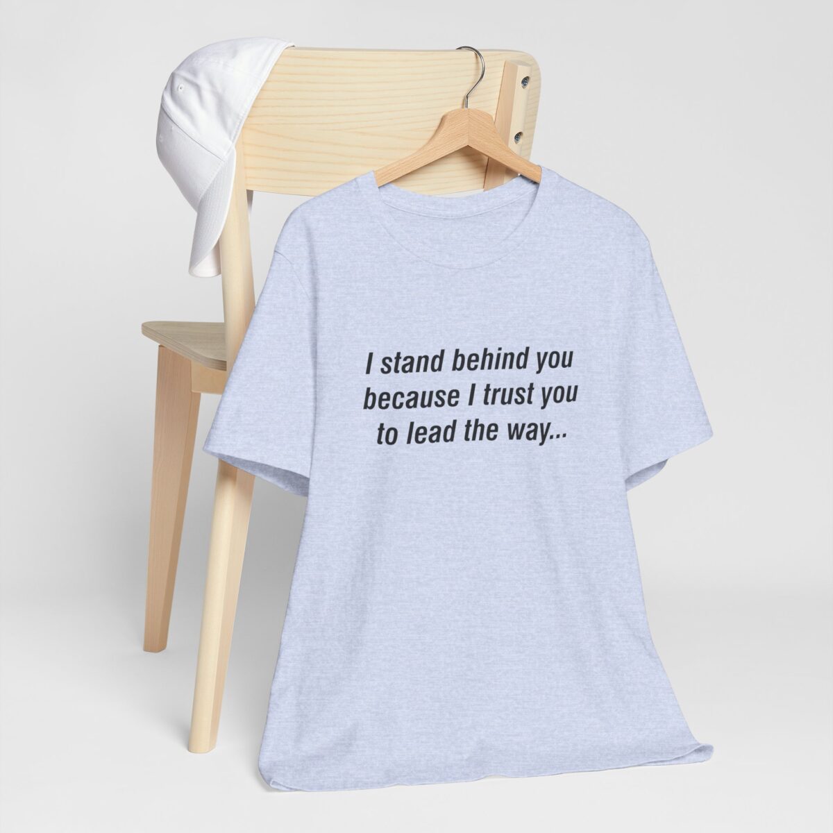 Married Couples Matching T-Shirt for Women - I Stand Behind You Because I Trust You to Lead the Way - Romantic Unisex Valentines Tee - Perfect Gift for Her - Image 7