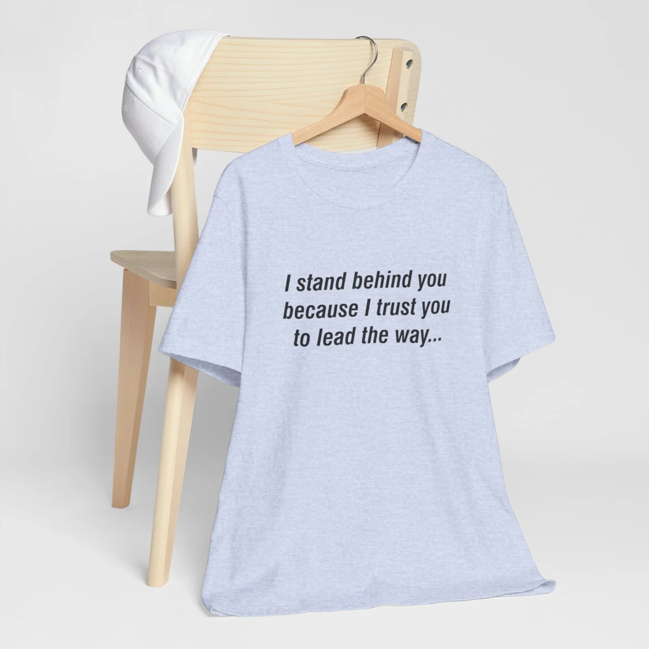 Married Couples Matching T-Shirt for Women - I Stand Behind You Because I Trust You to Lead the Way - Romantic Unisex Valentines Tee - Perfect Gift for Her - Image 7