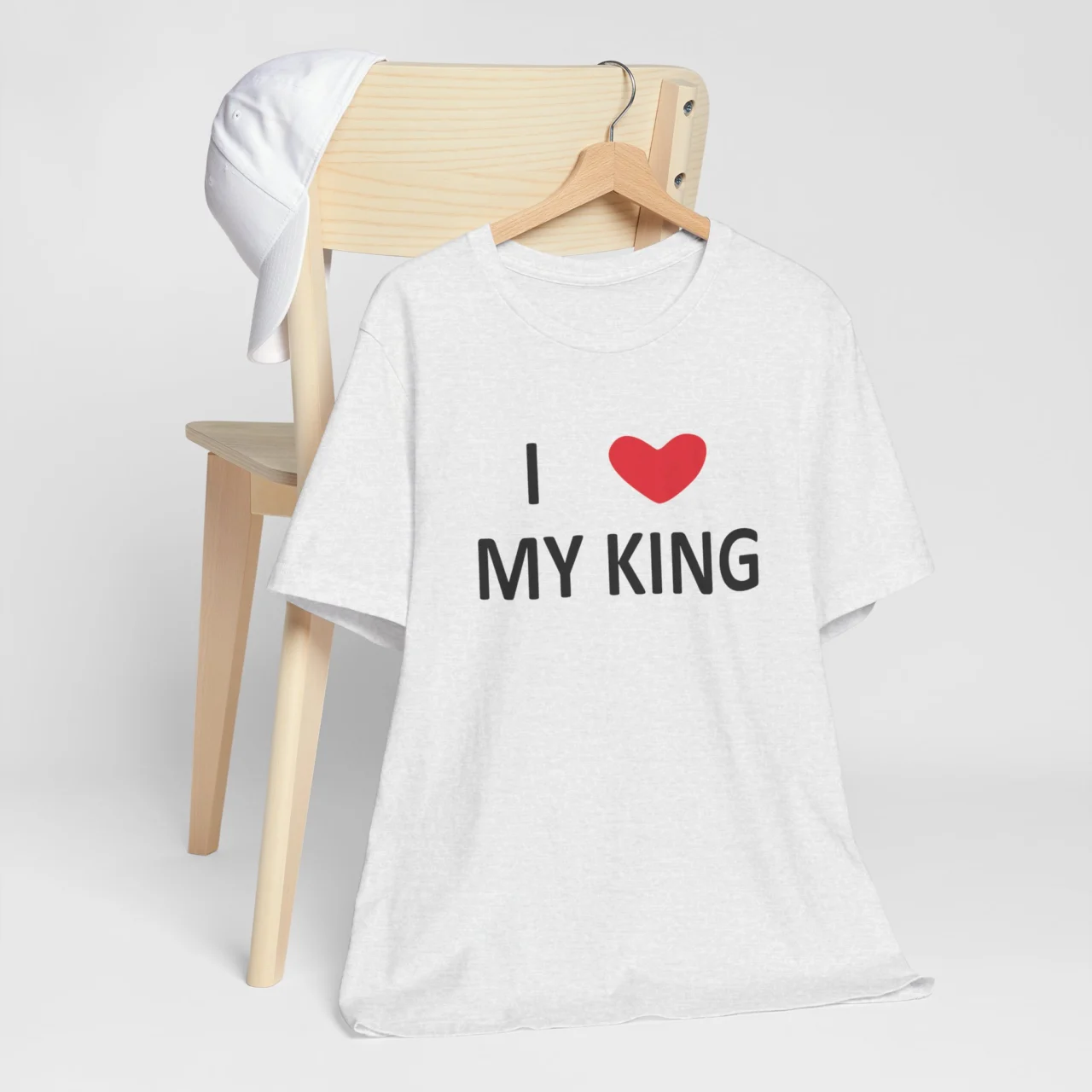 I Love My King T-Shirt - Romantic Gift for Her - Valentines Day Shirt for Women - Unisex Love Quote Tee - Perfect for Anniversaries and Couples - Image 3
