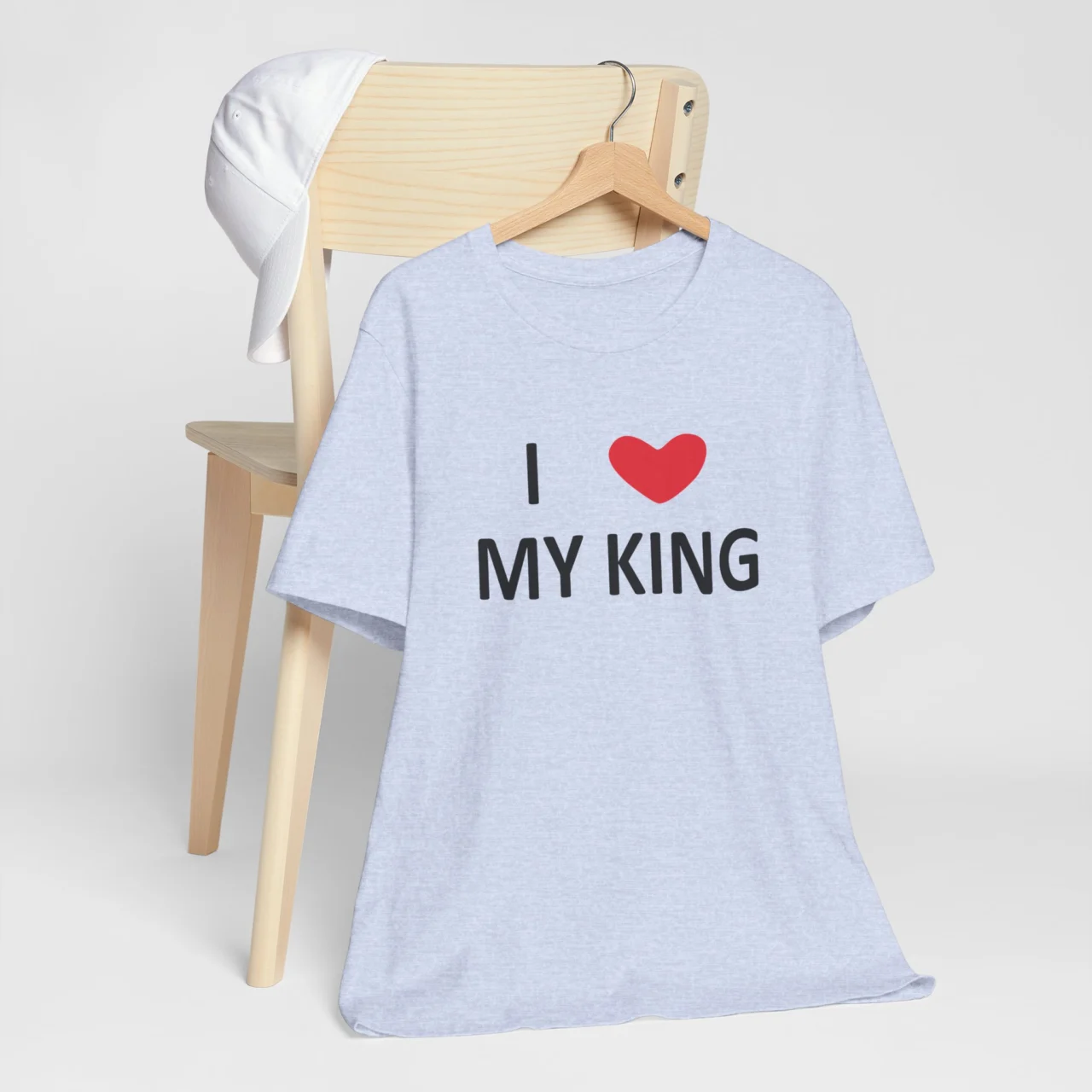 I Love My King T-Shirt - Romantic Gift for Her - Valentines Day Shirt for Women - Unisex Love Quote Tee - Perfect for Anniversaries and Couples - Image 6