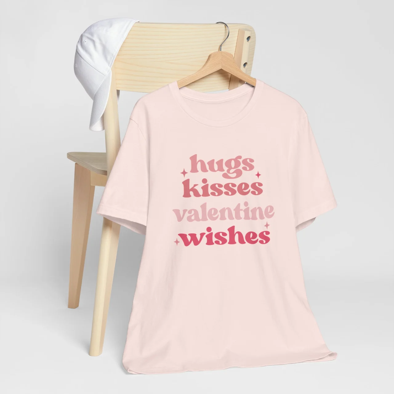 Hugs Kisses Valentine Wishes T-Shirt - Cute Valentines Day Shirt - Romantic Unisex Tee - Valentines Gift for Her - Image 3