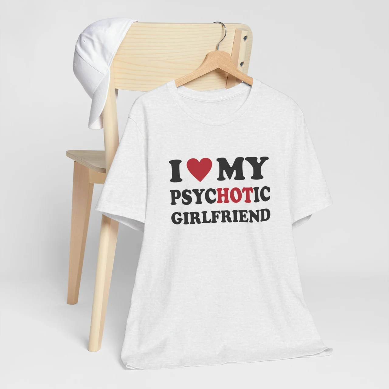 I Love My Psychotic Girlfriend T-Shirt - Funny Valentines Day Shirt - Cute Matching Boyfriend Girlfriend Shirt - Couple Humor Tee - Image 3
