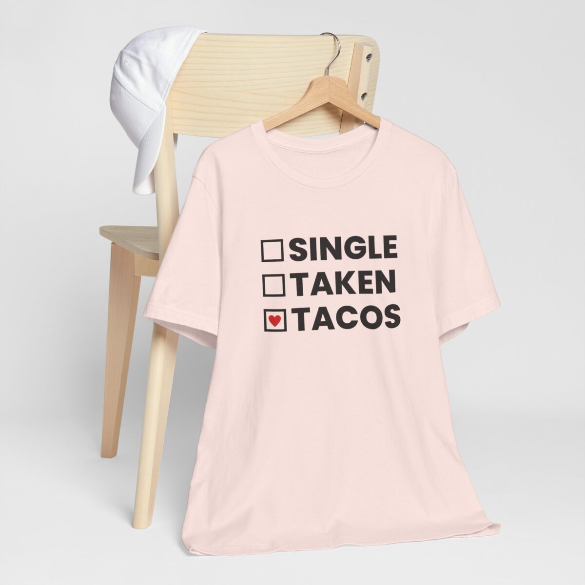 Funny Taco Love Valentines Shirt - Single Taken Tacos T-Shirt - Unisex Food Lover Tee - Gag Gift for Taco Lovers - Humorous Valentines Day Shirt - Image 3