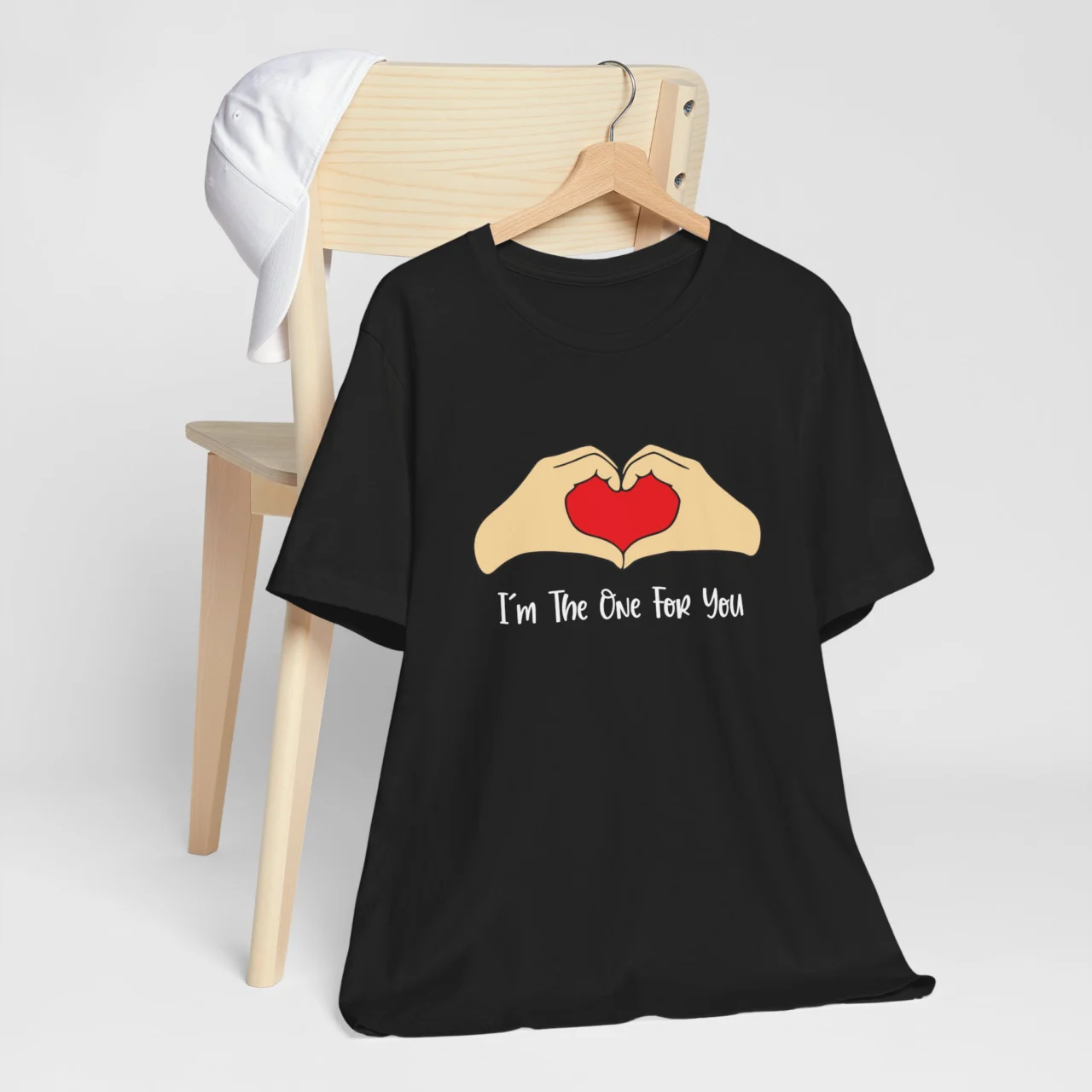 Im The One for You T-Shirt - Romantic Couples Matching Tee - Unisex Valentine’s Day Shirt - Love Heart Design Tee - Perfect Couple Gift for Him or Her - Image 4