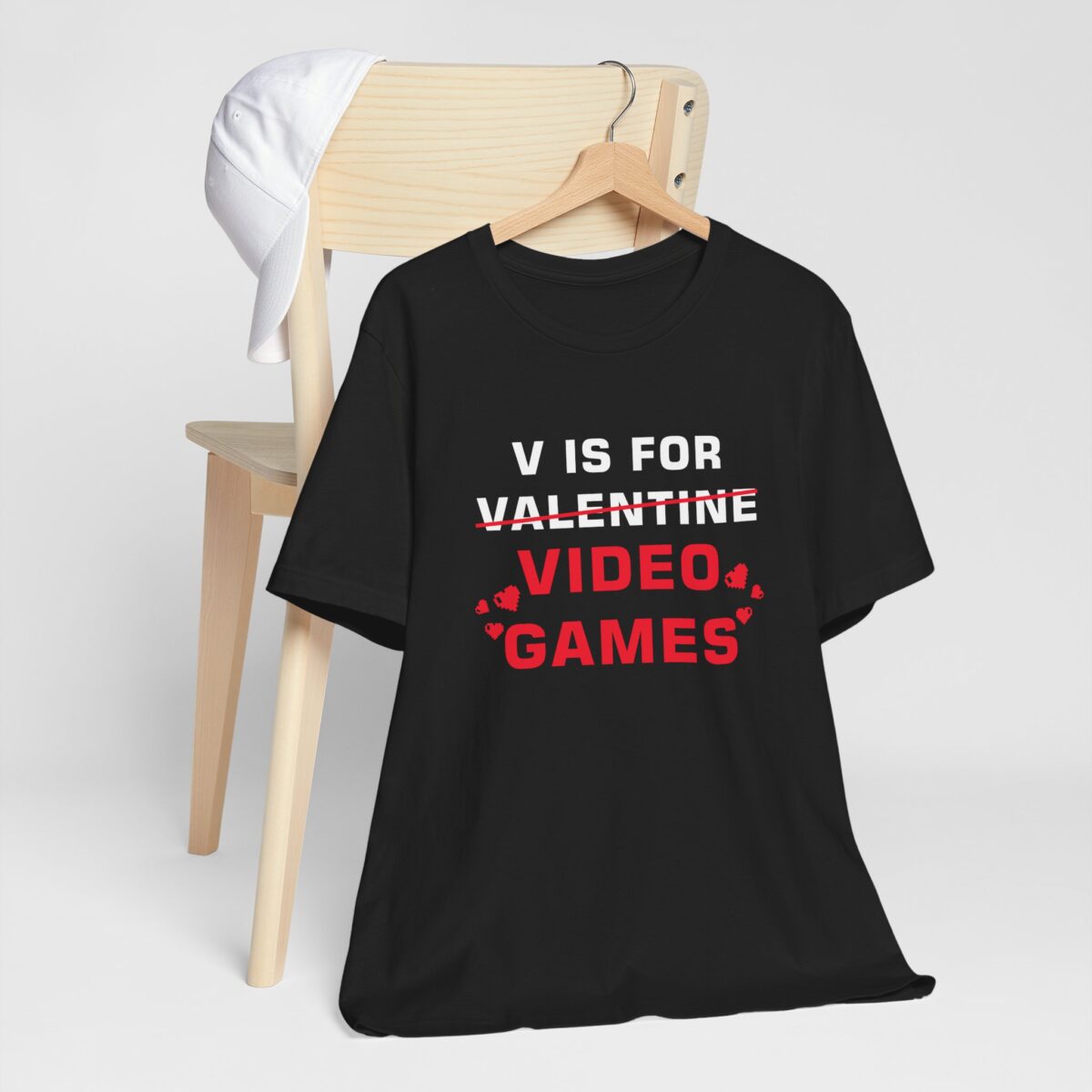 Video Game Valentine Shirt - V in Valentine Is for Video Games T-Shirt - Funny Gamer Valentines Day Shirt - Unisex Gaming Love Tee - Perfect Gift for Gamers