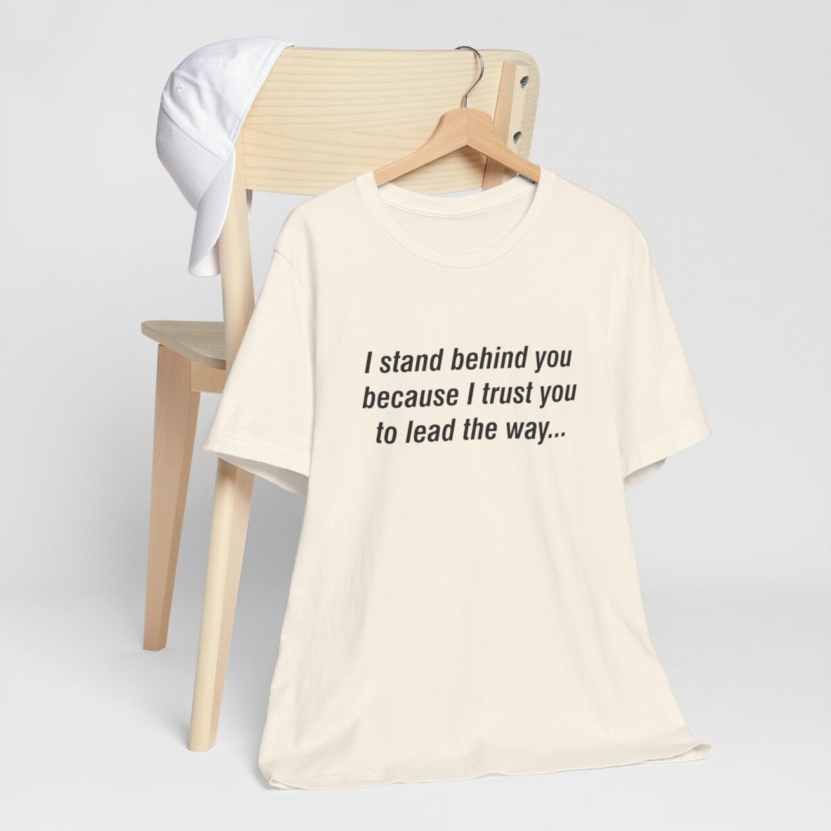 Married Couples Matching T-Shirt for Women - I Stand Behind You Because I Trust You to Lead the Way - Romantic Unisex Valentines Tee - Perfect Gift for Her - Image 5
