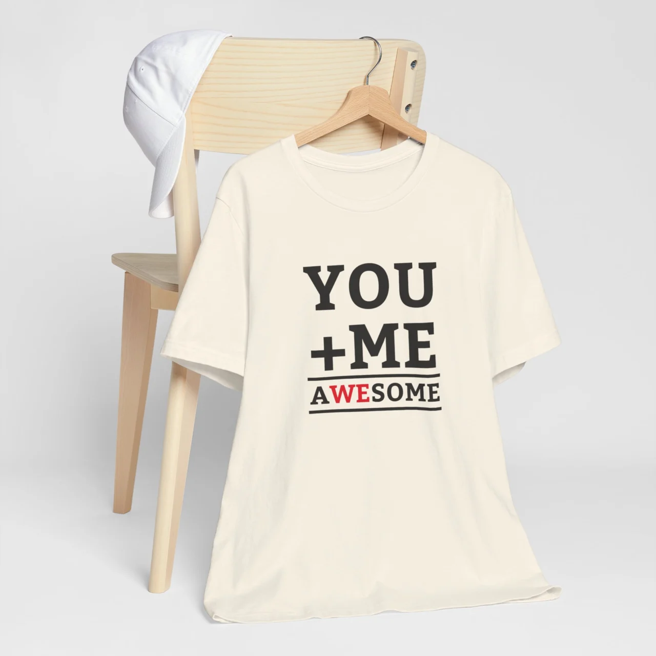 You Plus Me Equals Awesome T-Shirt - Romantic Valentine’s Day Shirt for Couples - Perfect for Anniversaries - Cute Couple Gift Shirt - Image 4