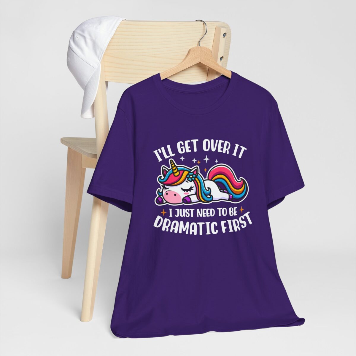 I'll Get Over It T-Shirt - I Just Need to Be Dramatic First T-Shirt - Funny Unicorn Lover Tee - Sassy Cute Animal Shirt - Image 7