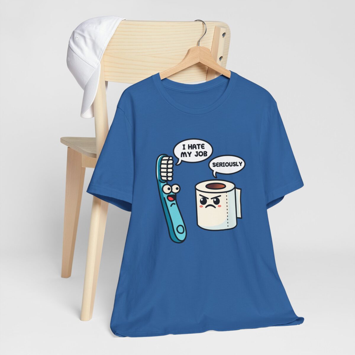 I Hate My Job T-Shirt - Funny Toothbrush and Toilet Paper Shirt - Work Office Humor Tee - Ideal Gift for Coworkers and Graduates - Image 6
