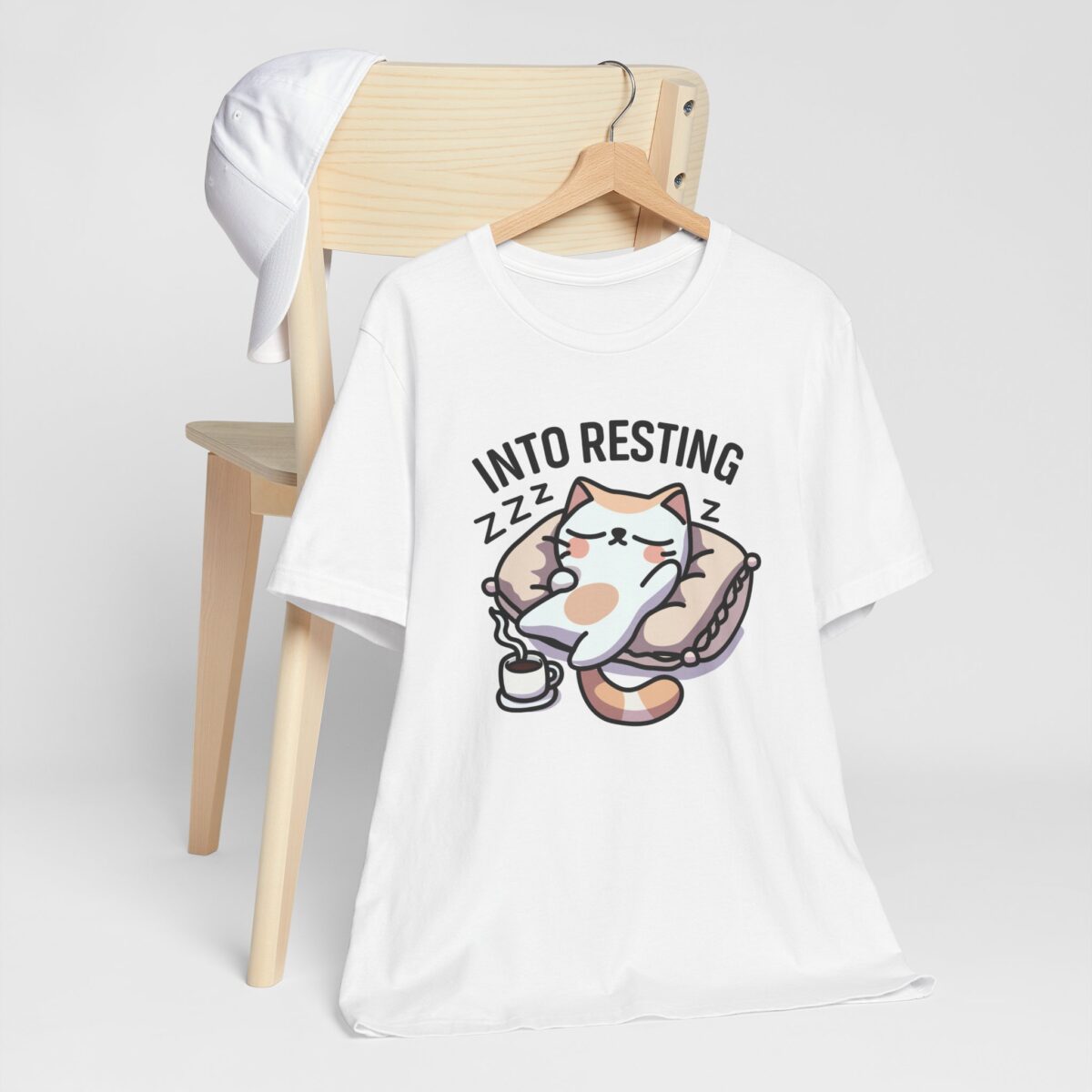 Into Resting T-Shirt - Cute Sleeping Cat Tee - Cozy Sleep Lover Graphic Shirt - Funny Nap Time Humor Tee - Image 2