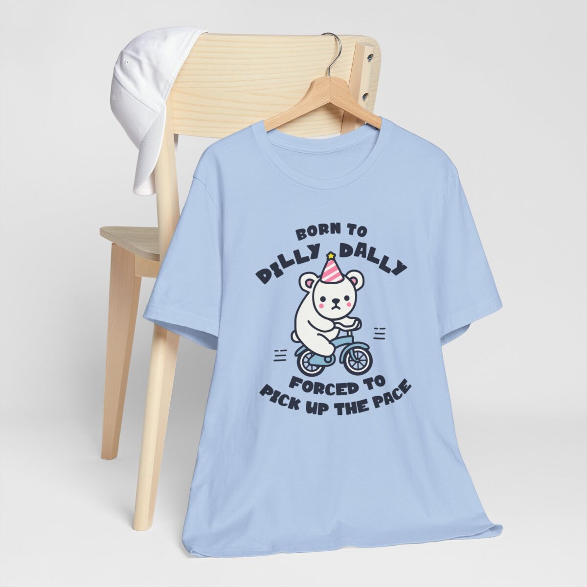 Born to Dilly Dally Forced to Pick Up the Pace T-Shirt - Funny Cycling Bear Graphic Tee - Lazy Chill Vibes Shirt - Quirky Animal Lover Tee - Image 8