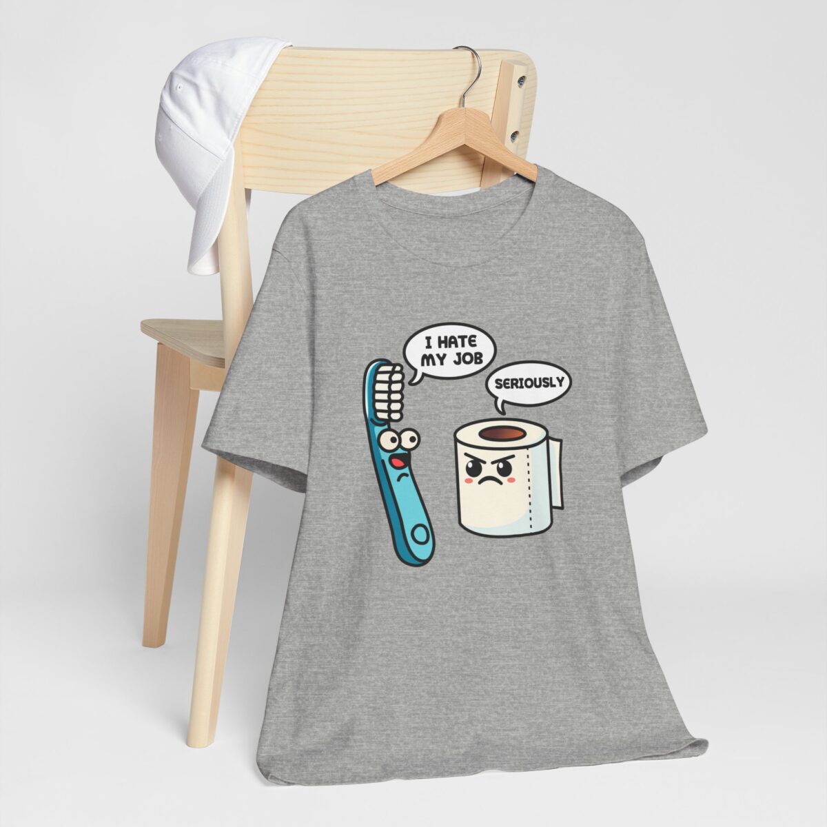 I Hate My Job T-Shirt - Funny Toothbrush and Toilet Paper Shirt - Work Office Humor Tee - Ideal Gift for Coworkers and Graduates - Image 5