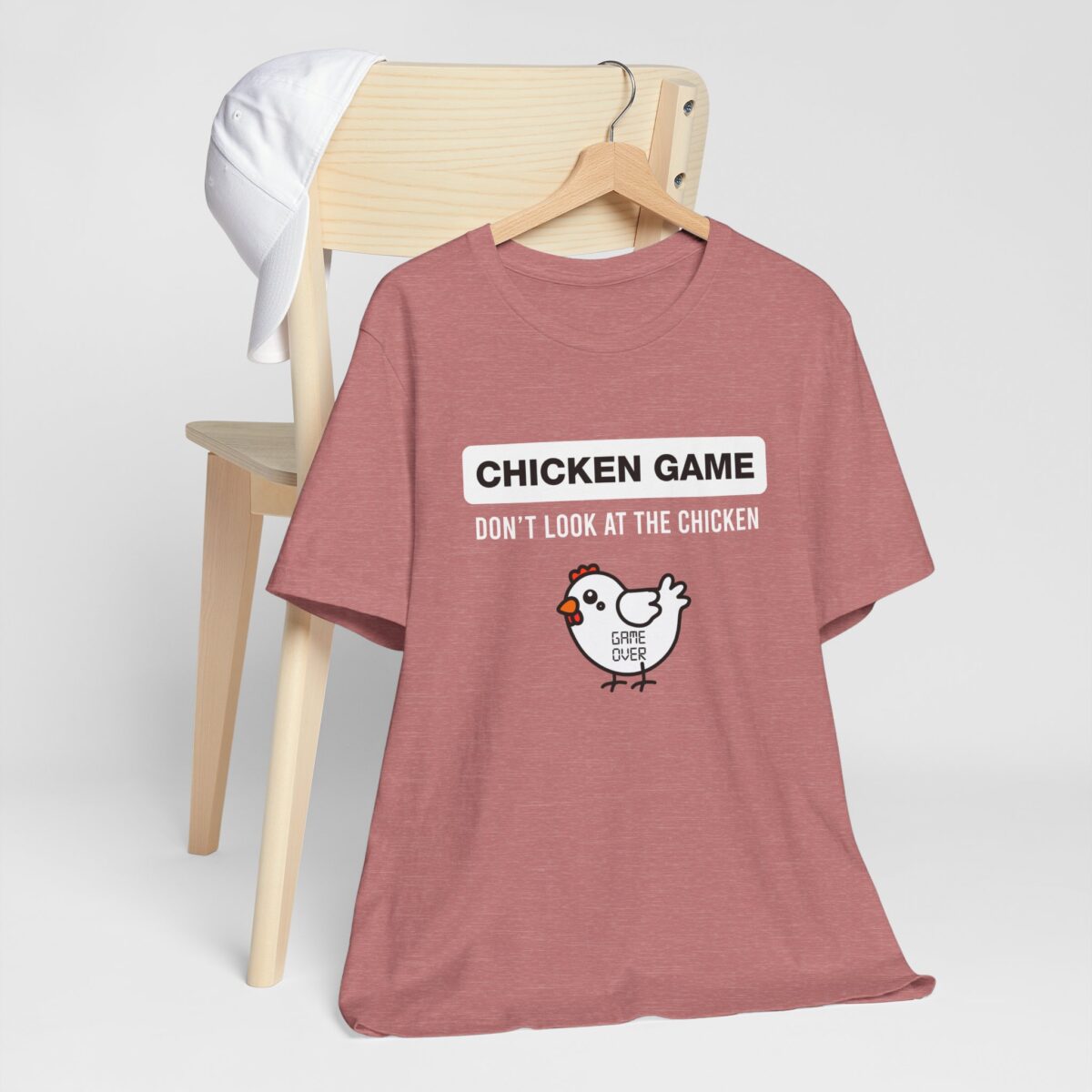 Funny Chicken Game T-Shirt - Don't Look at the Chicken Shirt - Humorous Farm Animal Tee - Funny Gamer Gift - Image 3