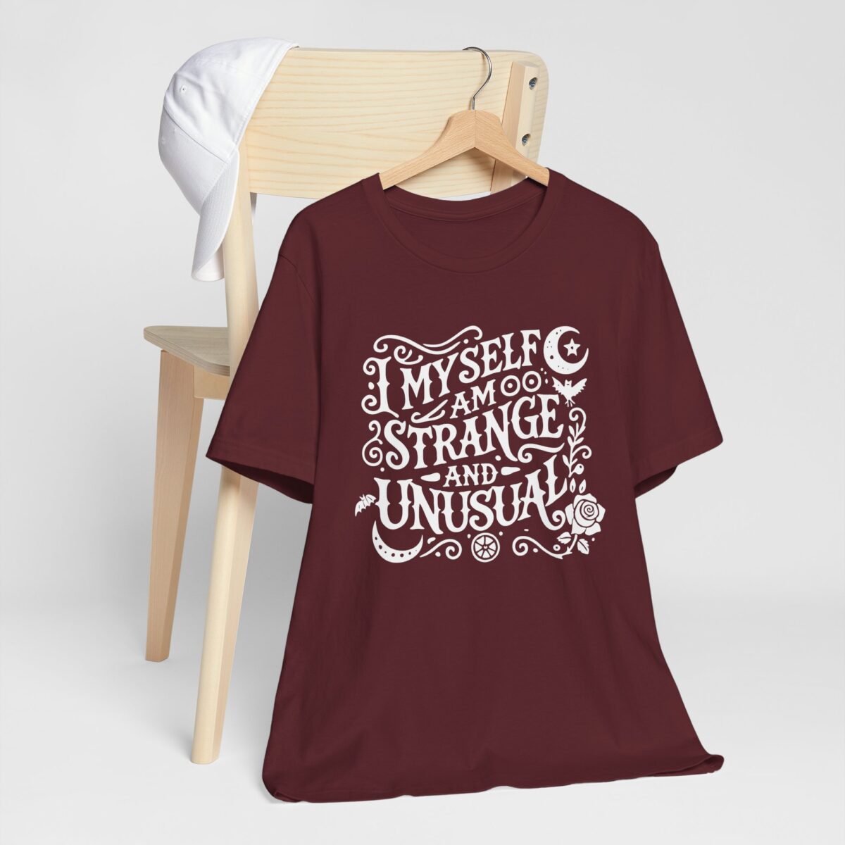 I Myself Am Strange and Unusual T-Shirt - Gothic Aesthetic Halloween Tee - Spooky Horror Lover Shirt - Image 6
