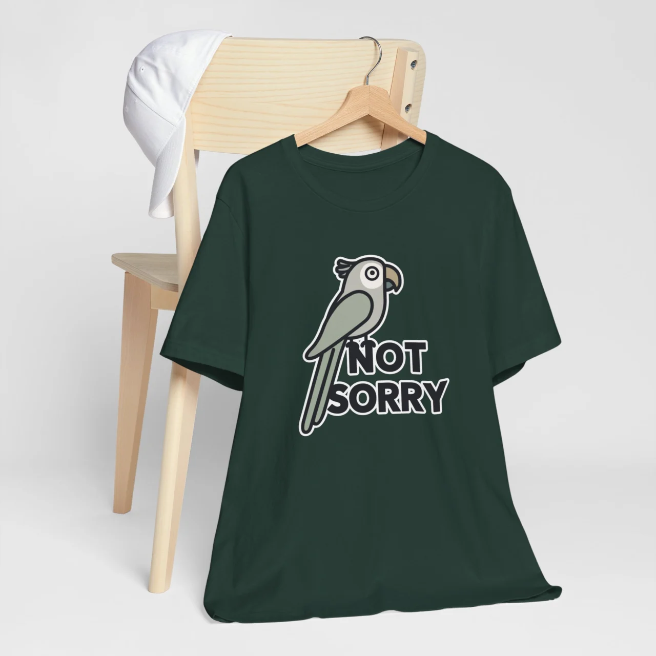 Not Sorry T-Shirt - Funny Parrot Graphic Tee - Sassy Bird Lover Shirt - Tropical Animal Lover Gift - Image 5
