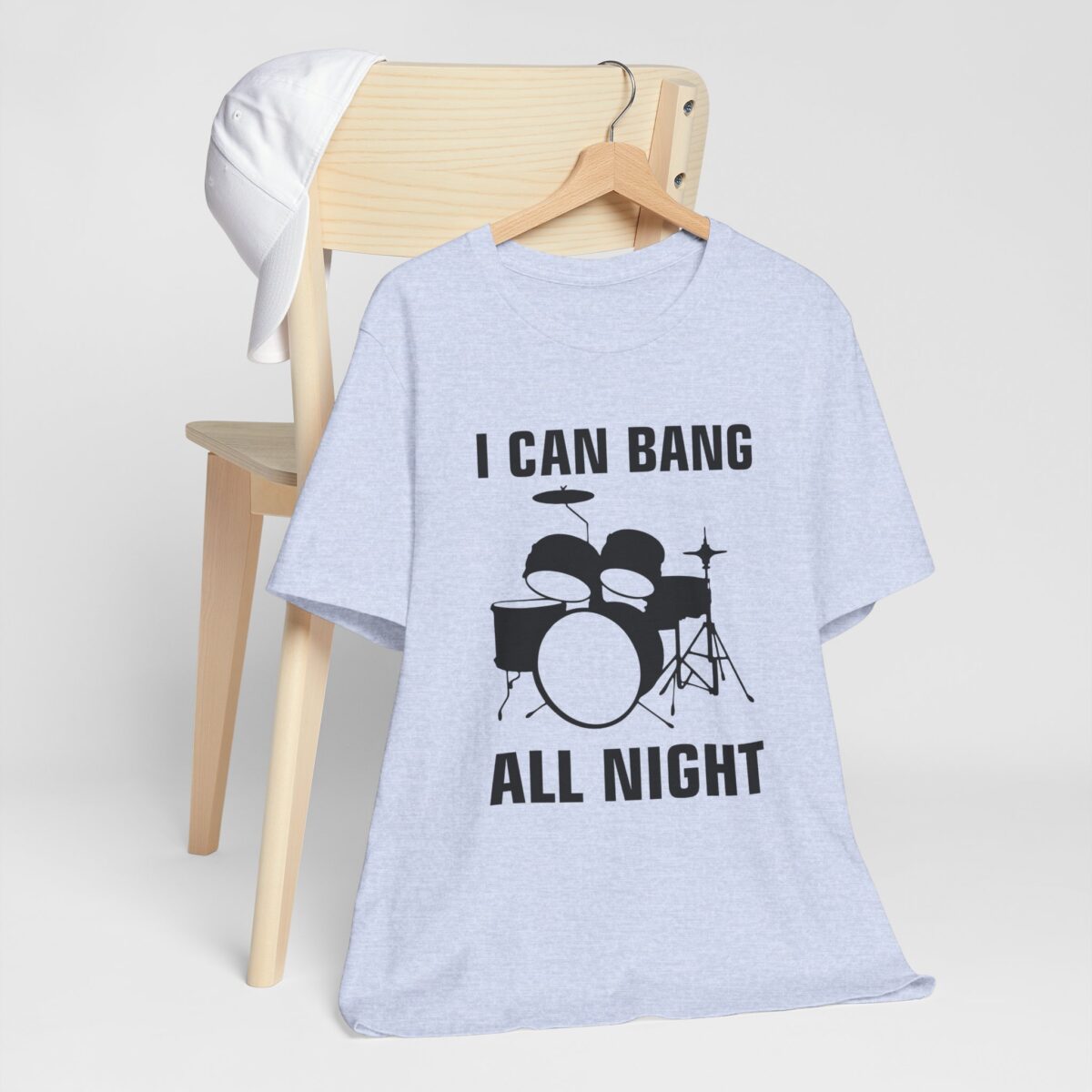 I Can Bang All Night T-Shirt - Funny Drummer Tee - Music Lover Percussion Shirt - Drum Set Band Tee - Image 5