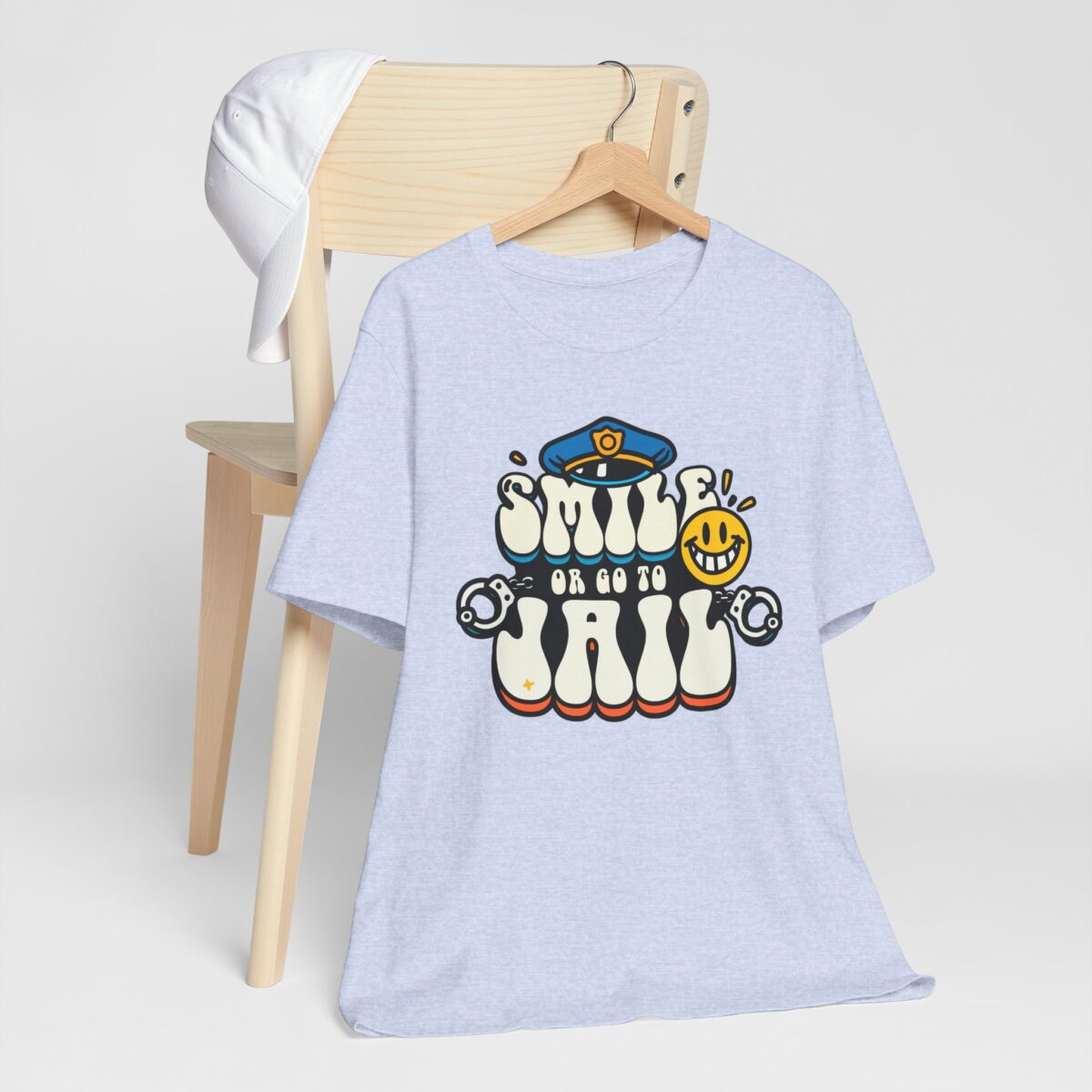 Smile or Go to Jail T-Shirt - Funny Law Enforcement Humor Tee - Quirky Sarcastic Graphic Shirt - Meme Style Trendy Tee - Image 6