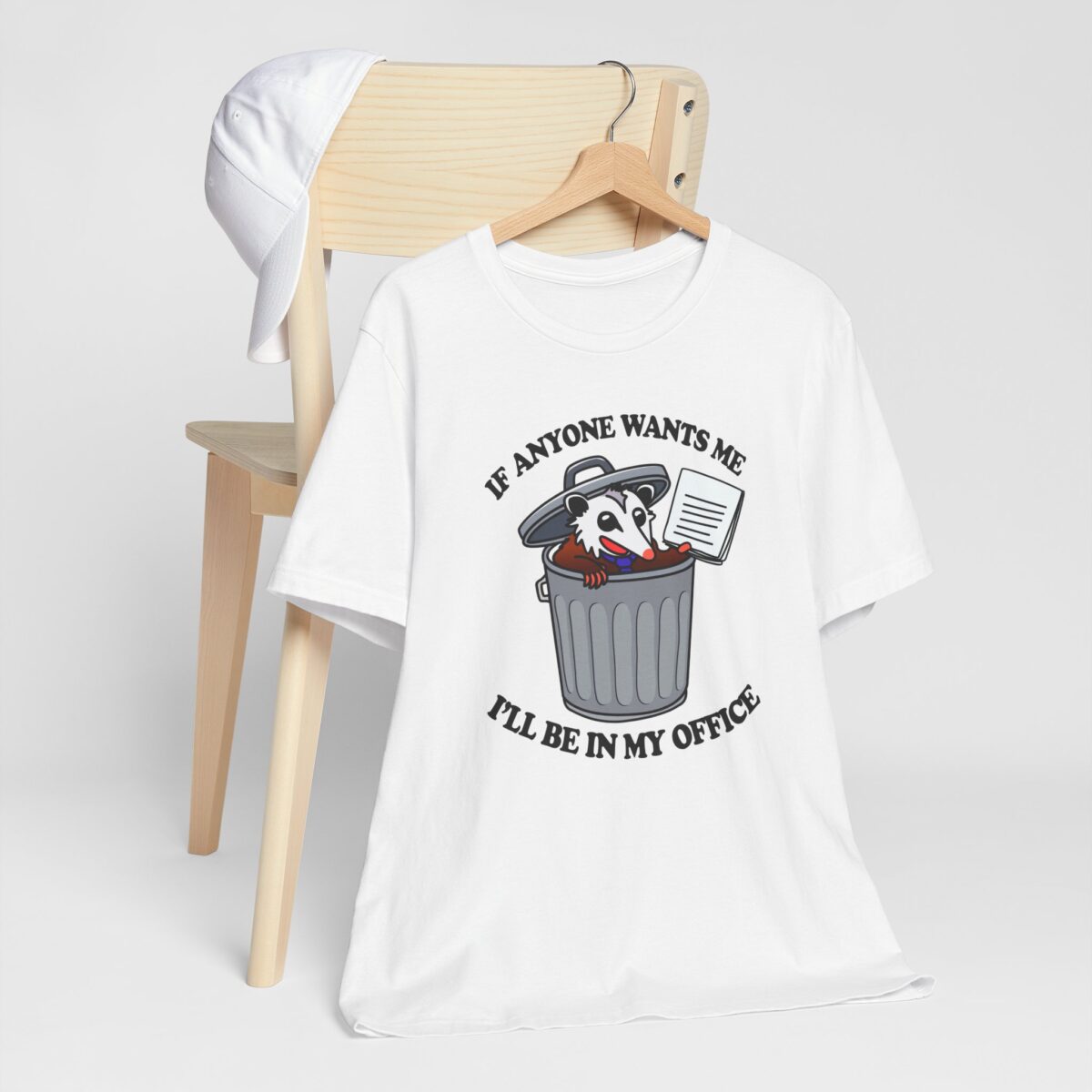 If Anyone Wants Me Ill Be in My Office T-Shirt - Funny Opossum Lover Tee - Work from Home Humor Shirt - Lazy Animal Graphic Tee - Image 2