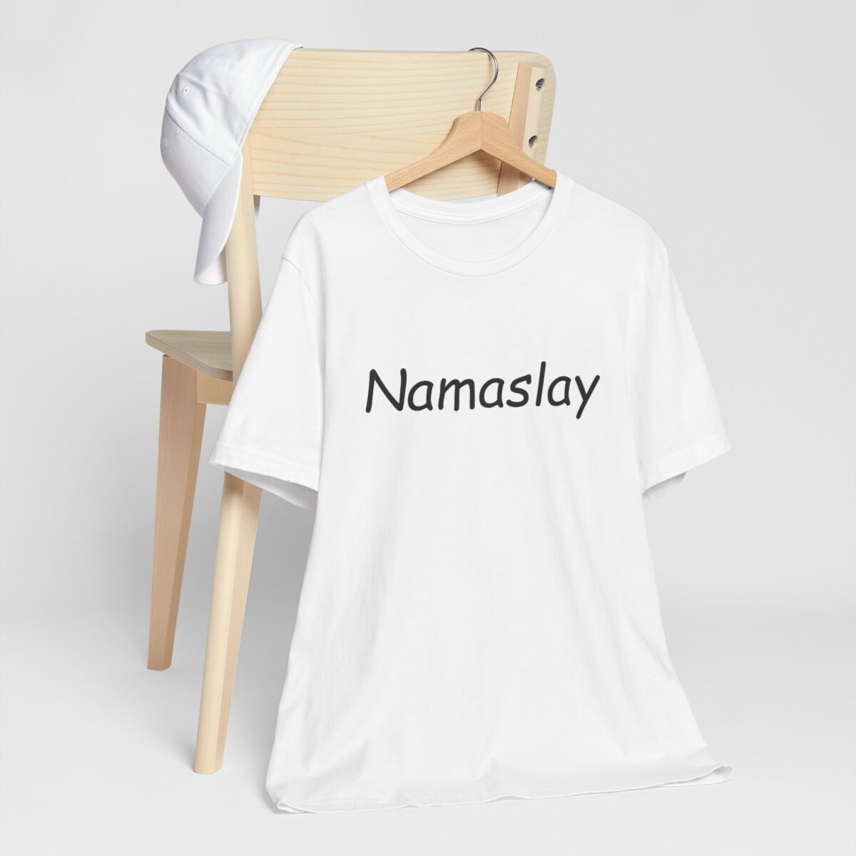 Namaslay T-Shirt - Trendy Yoga Shirt for Mindful Living - Positive Vibes Tee - Zen and Meditation Inspired Unisex Short Sleeve Tee - Image 2