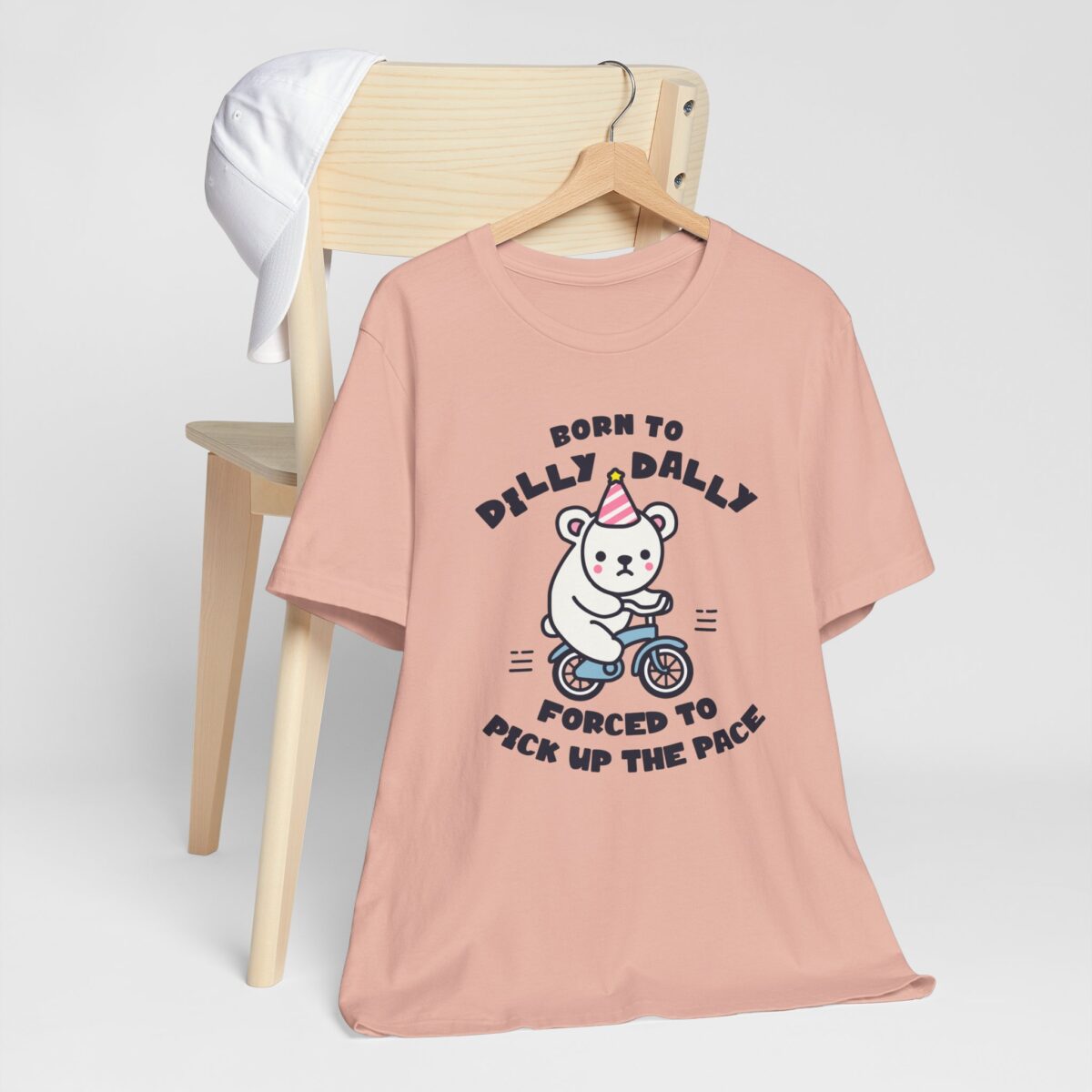 Born to Dilly Dally Forced to Pick Up the Pace T-Shirt - Funny Cycling Bear Graphic Tee - Lazy Chill Vibes Shirt - Quirky Animal Lover Tee - Image 5
