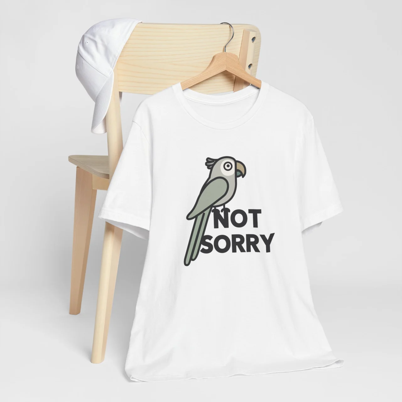 Not Sorry T-Shirt - Funny Parrot Graphic Tee - Sassy Bird Lover Shirt - Tropical Animal Lover Gift - Image 2