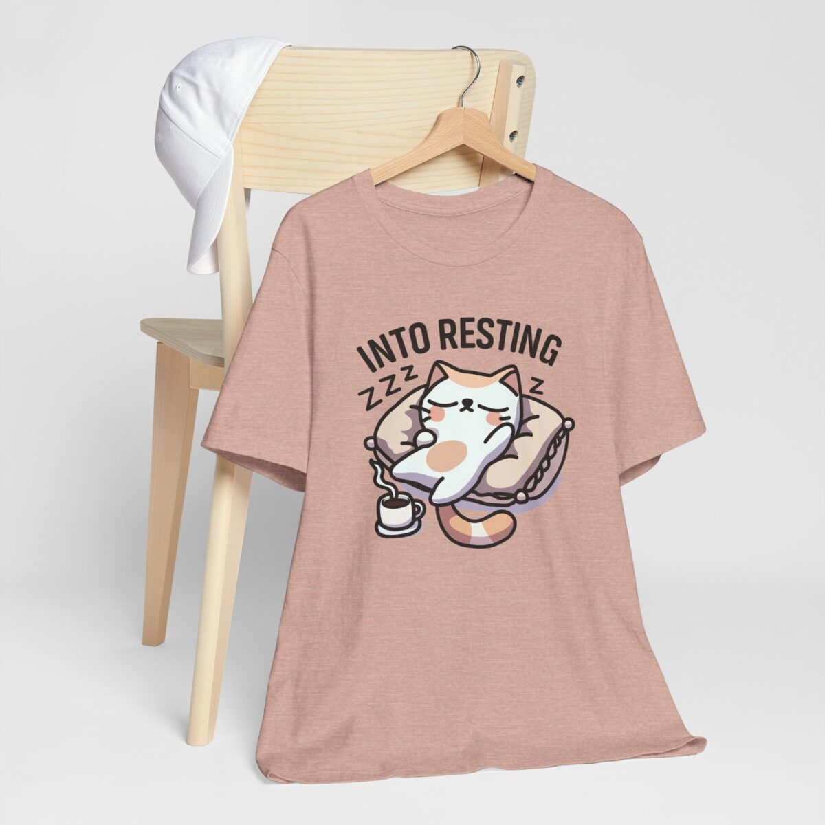 Into Resting T-Shirt - Cute Sleeping Cat Tee - Cozy Sleep Lover Graphic Shirt - Funny Nap Time Humor Tee - Image 3