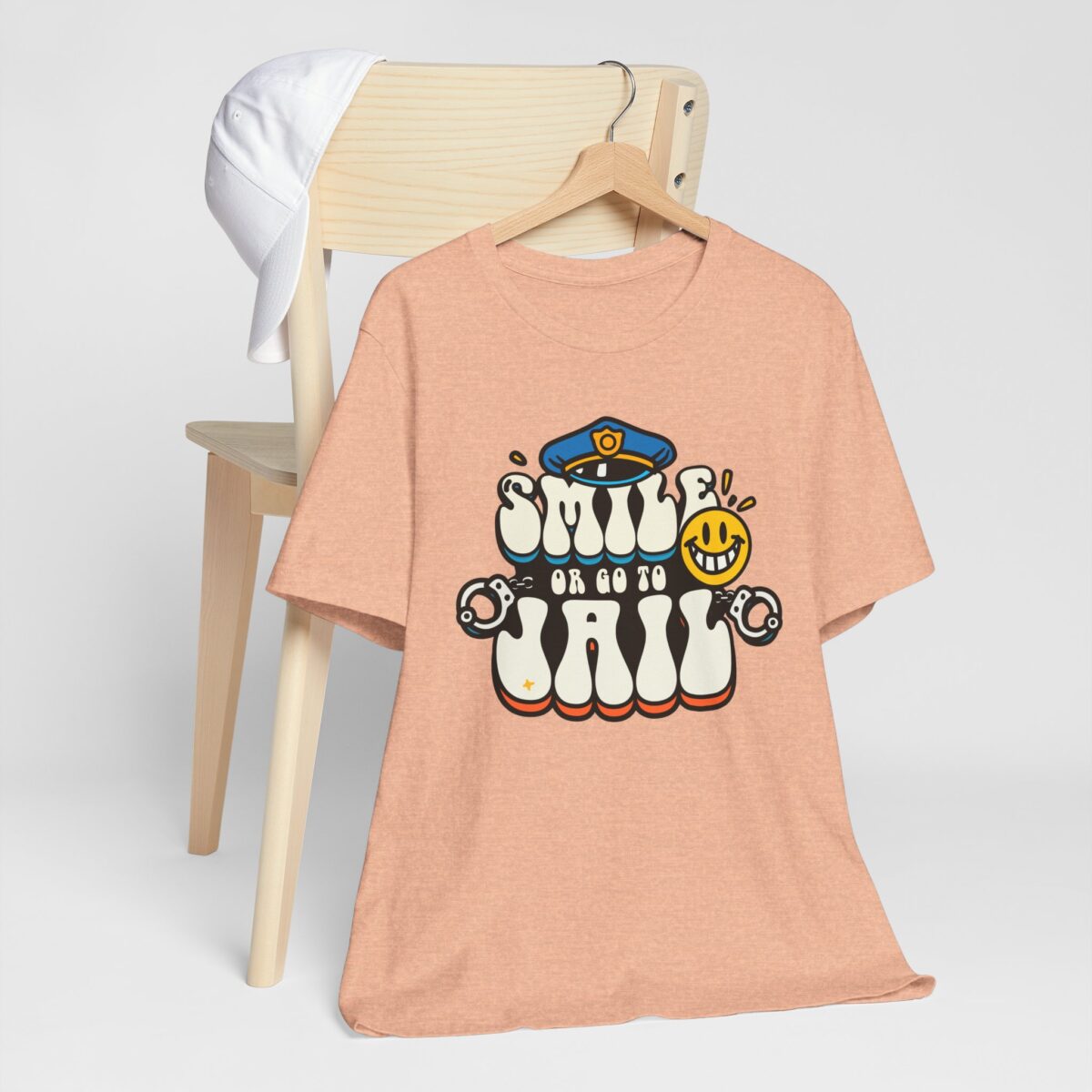 Smile or Go to Jail T-Shirt - Funny Law Enforcement Humor Tee - Quirky Sarcastic Graphic Shirt - Meme Style Trendy Tee - Image 5