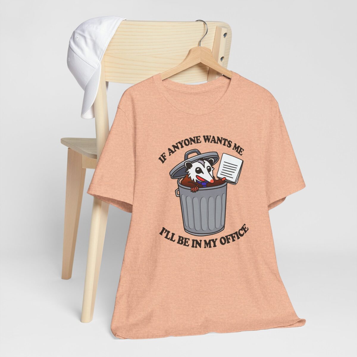 If Anyone Wants Me Ill Be in My Office T-Shirt - Funny Opossum Lover Tee - Work from Home Humor Shirt - Lazy Animal Graphic Tee - Image 4