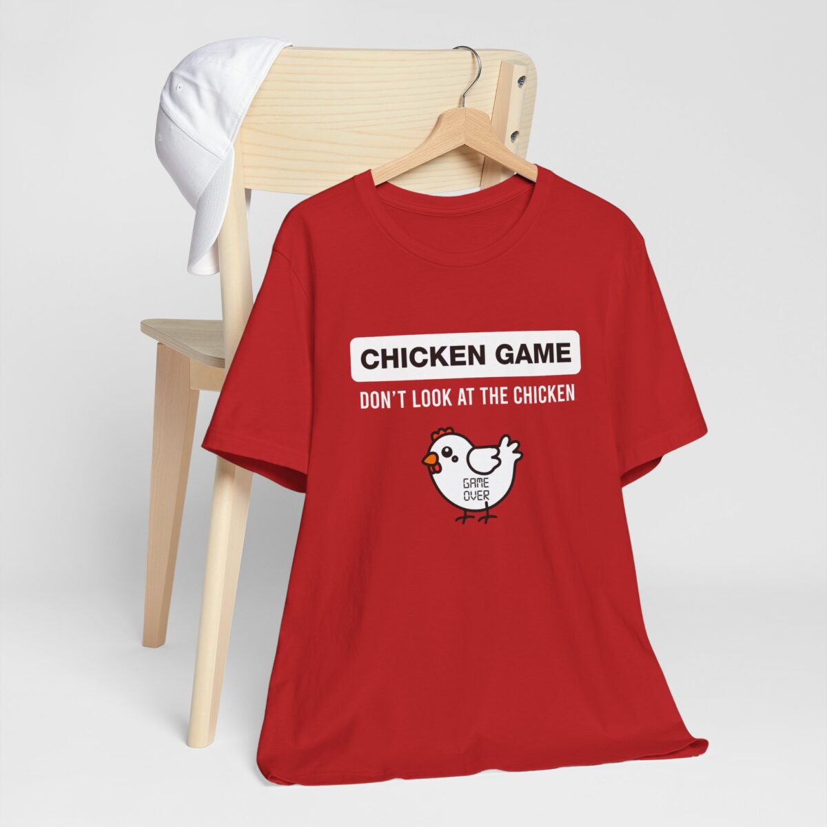 Funny Chicken Game T-Shirt - Don't Look at the Chicken Shirt - Humorous Farm Animal Tee - Funny Gamer Gift - Image 8