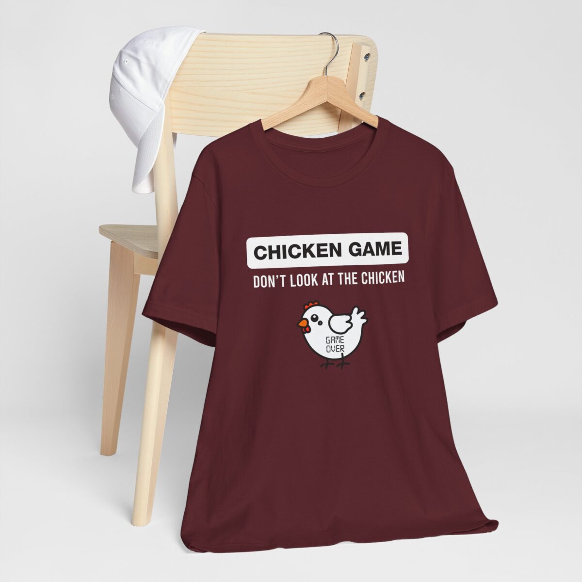 Funny Chicken Game T-Shirt - Don't Look at the Chicken Shirt - Humorous Farm Animal Tee - Funny Gamer Gift - Image 7