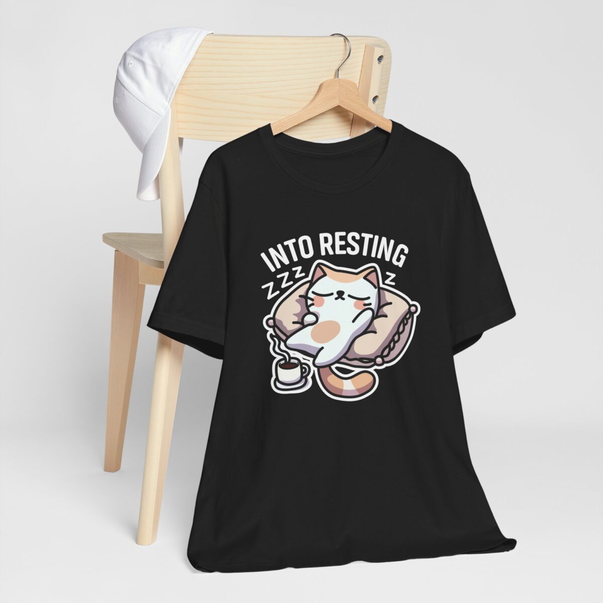 Into Resting T-Shirt - Cute Sleeping Cat Tee - Cozy Sleep Lover Graphic Shirt - Funny Nap Time Humor Tee - Image 5