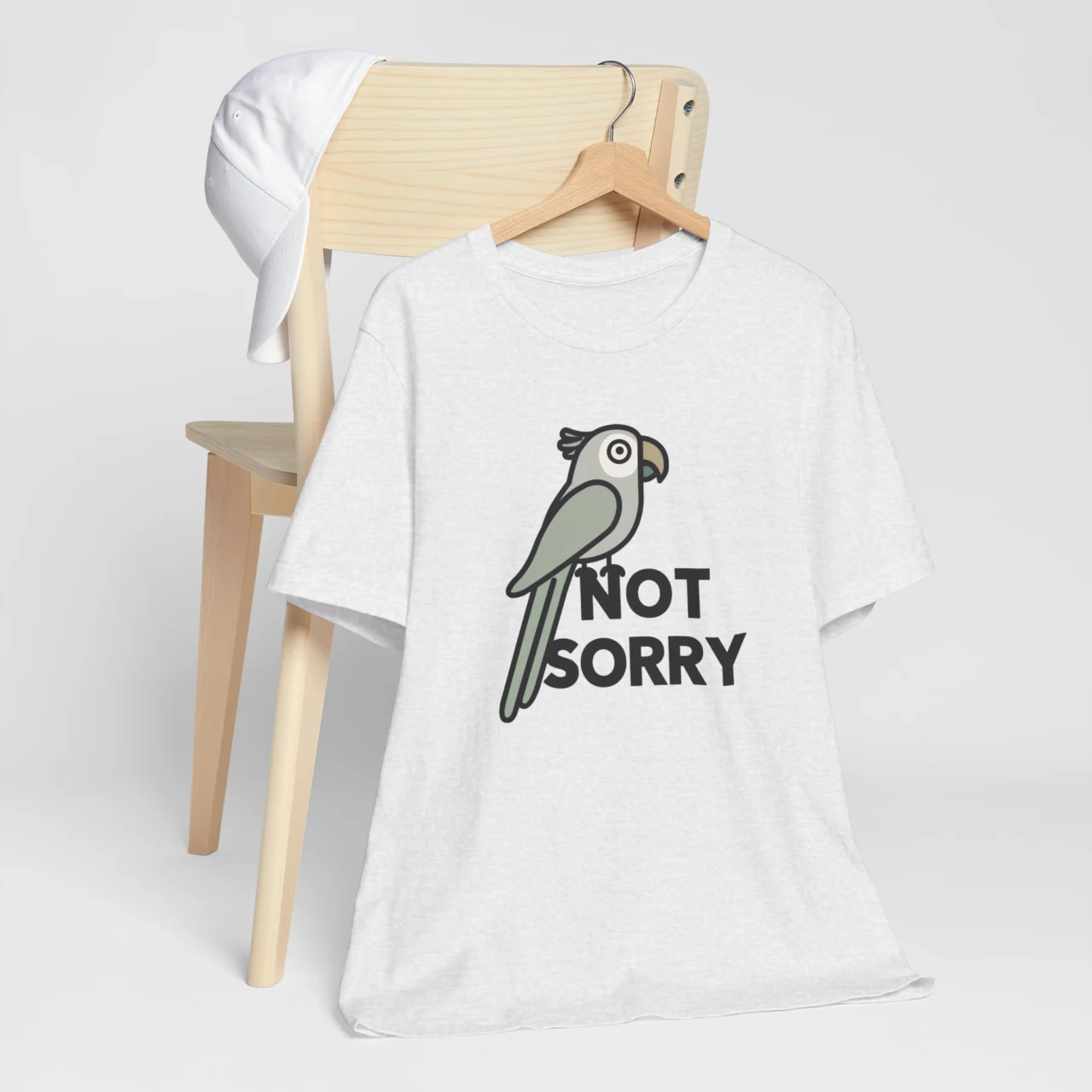 Not Sorry T-Shirt - Funny Parrot Graphic Tee - Sassy Bird Lover Shirt - Tropical Animal Lover Gift - Image 3
