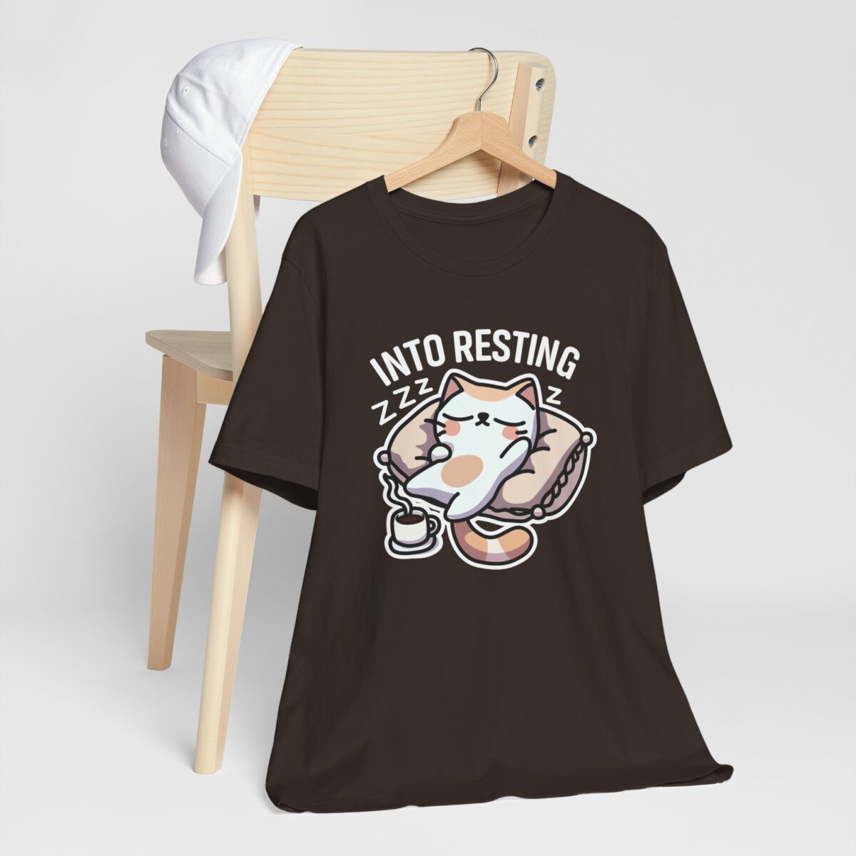 Into Resting T-Shirt - Cute Sleeping Cat Tee - Cozy Sleep Lover Graphic Shirt - Funny Nap Time Humor Tee - Image 4