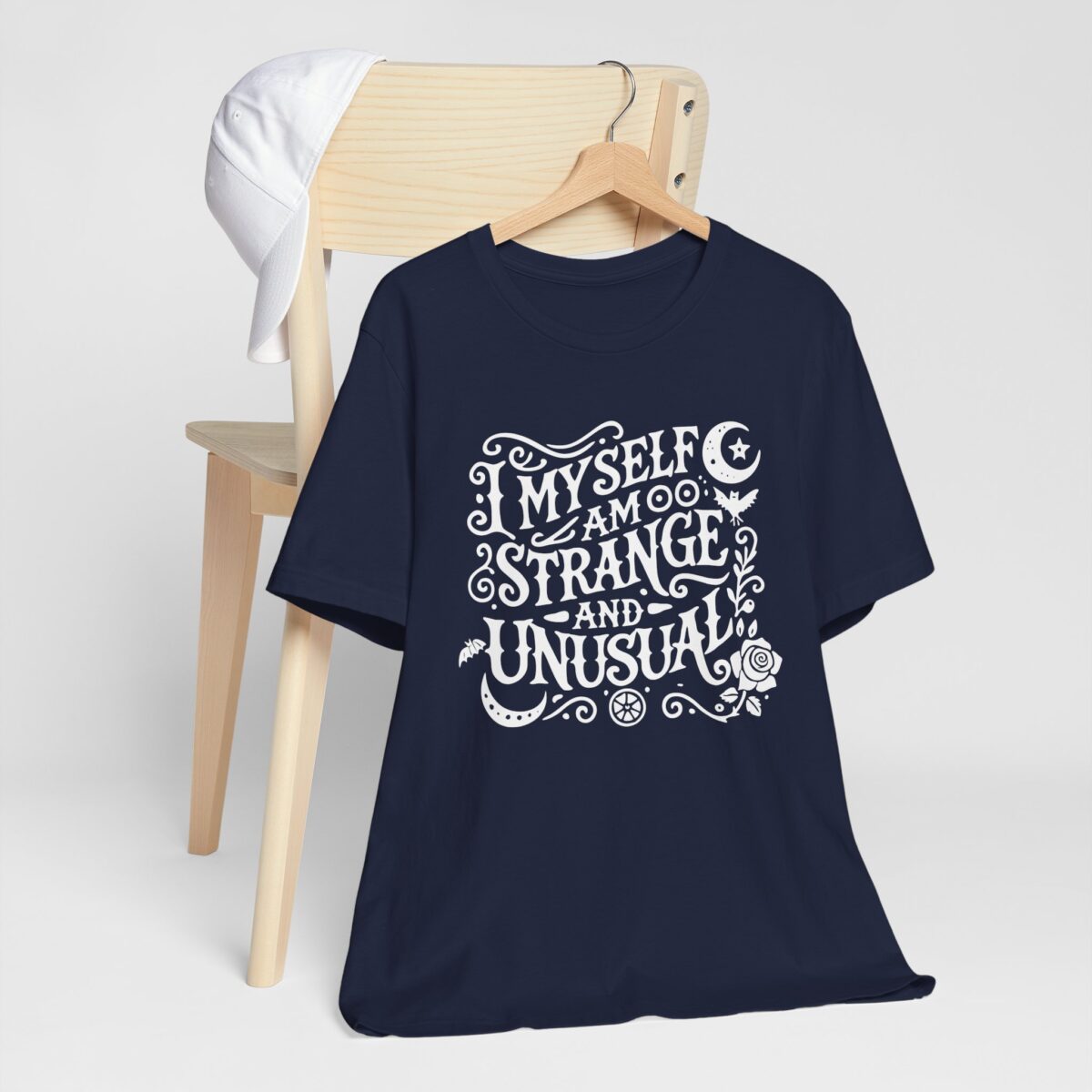 I Myself Am Strange and Unusual T-Shirt - Gothic Aesthetic Halloween Tee - Spooky Horror Lover Shirt - Image 5