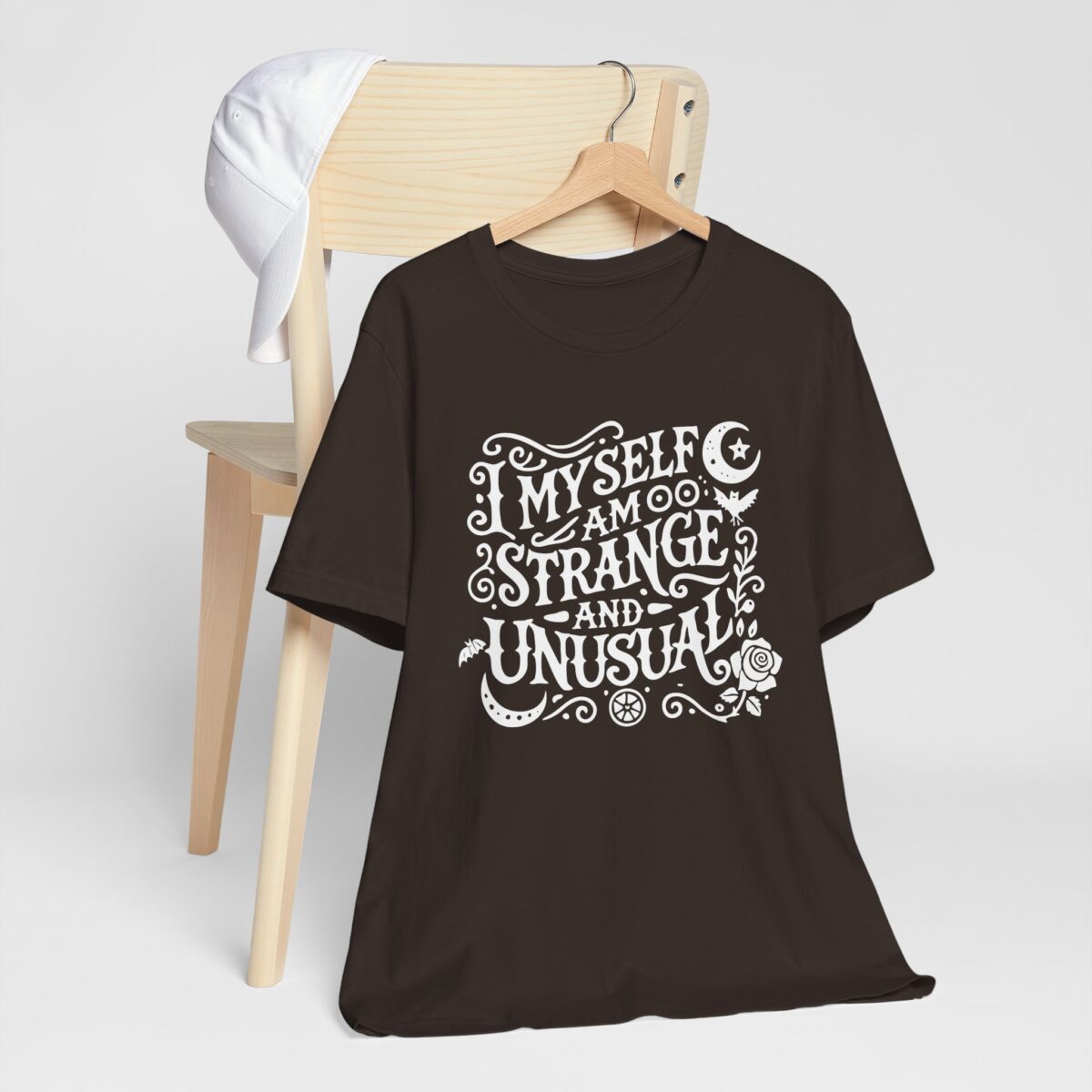 I Myself Am Strange and Unusual T-Shirt - Gothic Aesthetic Halloween Tee - Spooky Horror Lover Shirt - Image 2