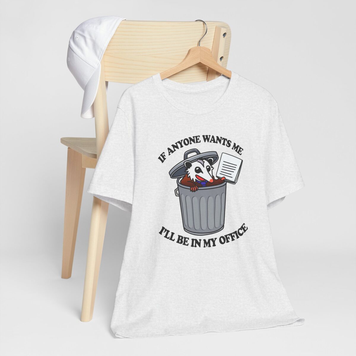 If Anyone Wants Me Ill Be in My Office T-Shirt - Funny Opossum Lover Tee - Work from Home Humor Shirt - Lazy Animal Graphic Tee - Image 3