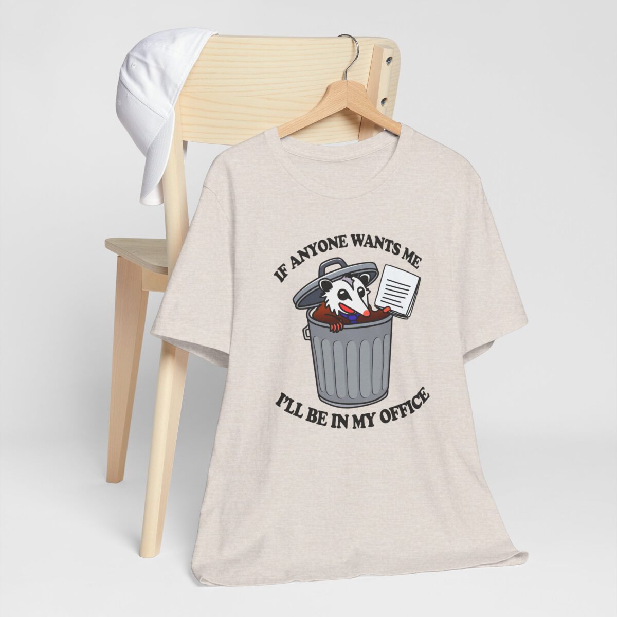 If Anyone Wants Me Ill Be in My Office T-Shirt - Funny Opossum Lover Tee - Work from Home Humor Shirt - Lazy Animal Graphic Tee