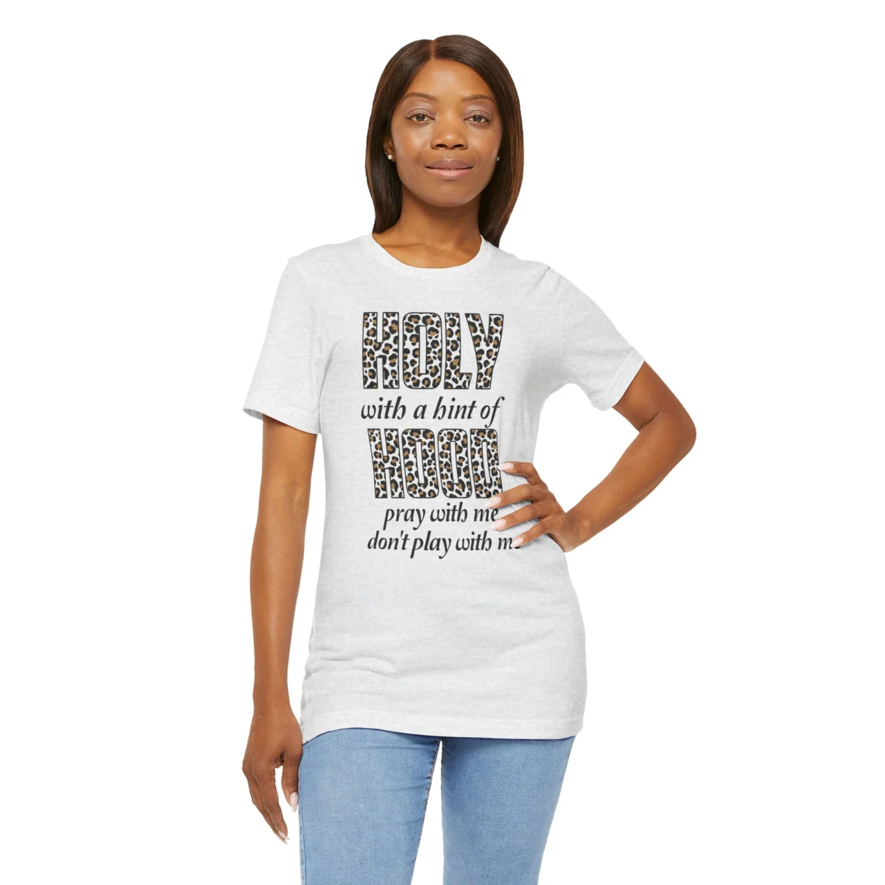 Holy With a Hint of Hood Shirt - Christian Humor Tee - Image 2