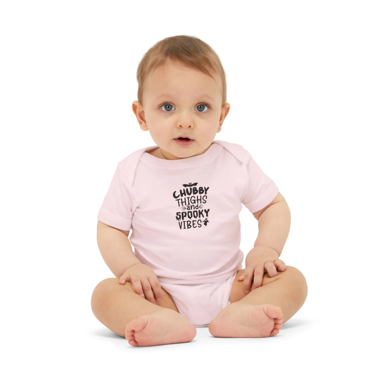 Chubby Thighs Spooky Vibes Baby Onesie - Halloween Bodysuit - Image 7