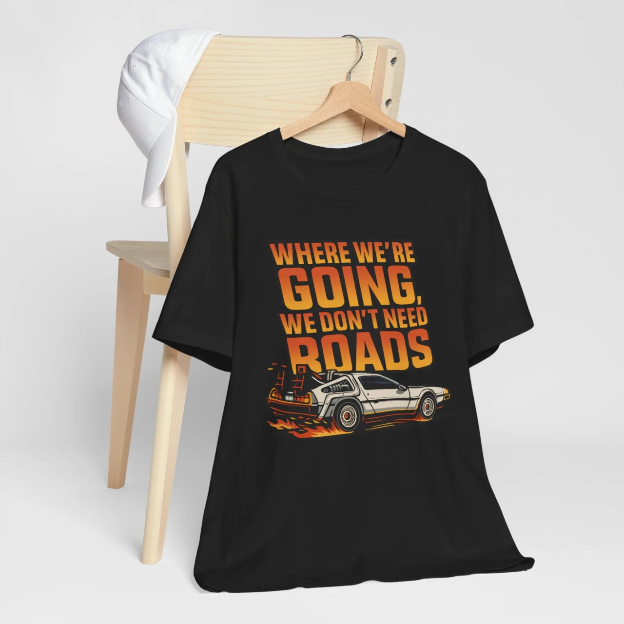 Where Were Going We Dont Need Roads T-Shirt - Retro Movie Quote Tee