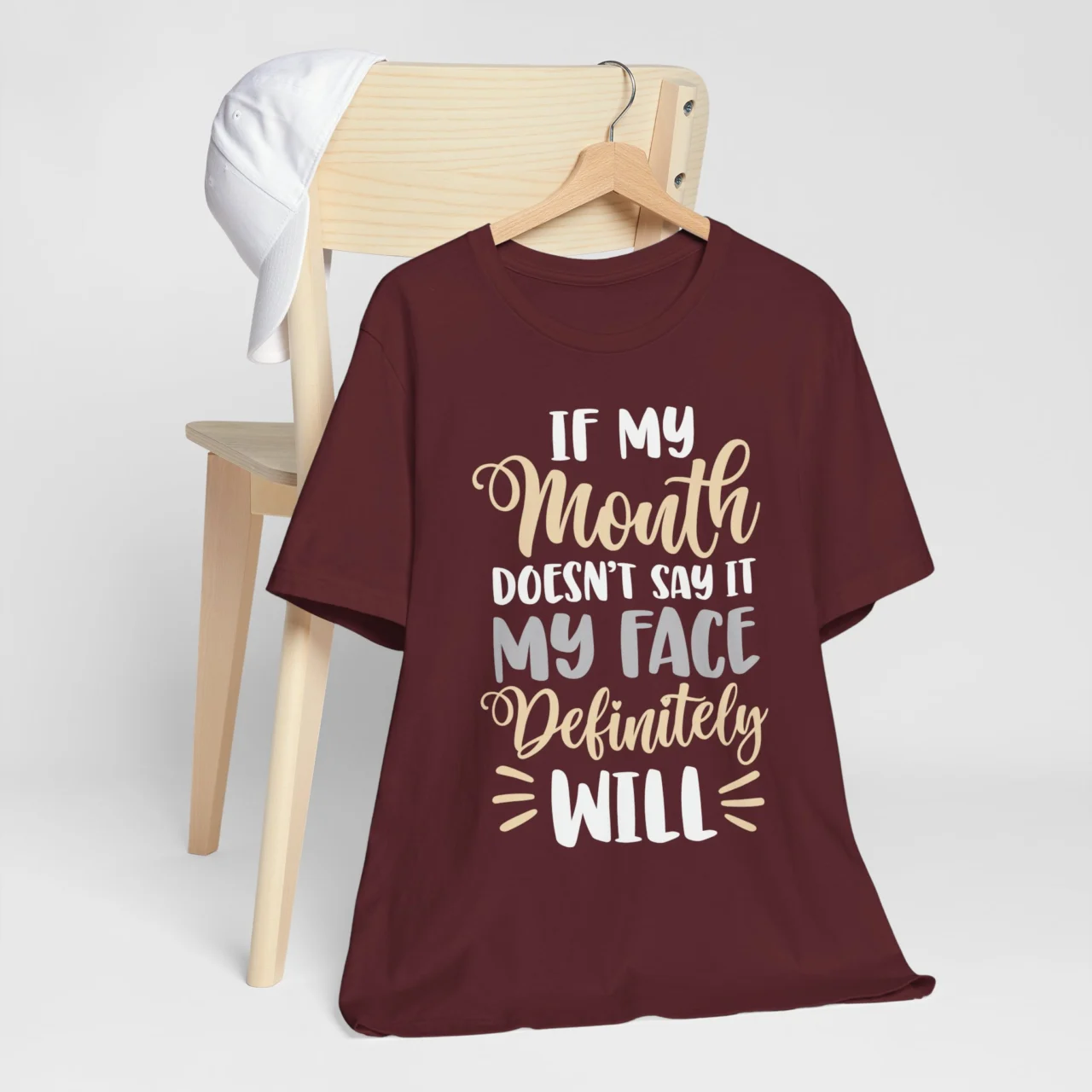 If My Mouth Doesn't Say It My Face Definitely Will Graphic Tee - Sarcastic Humor Shirt - Image 8