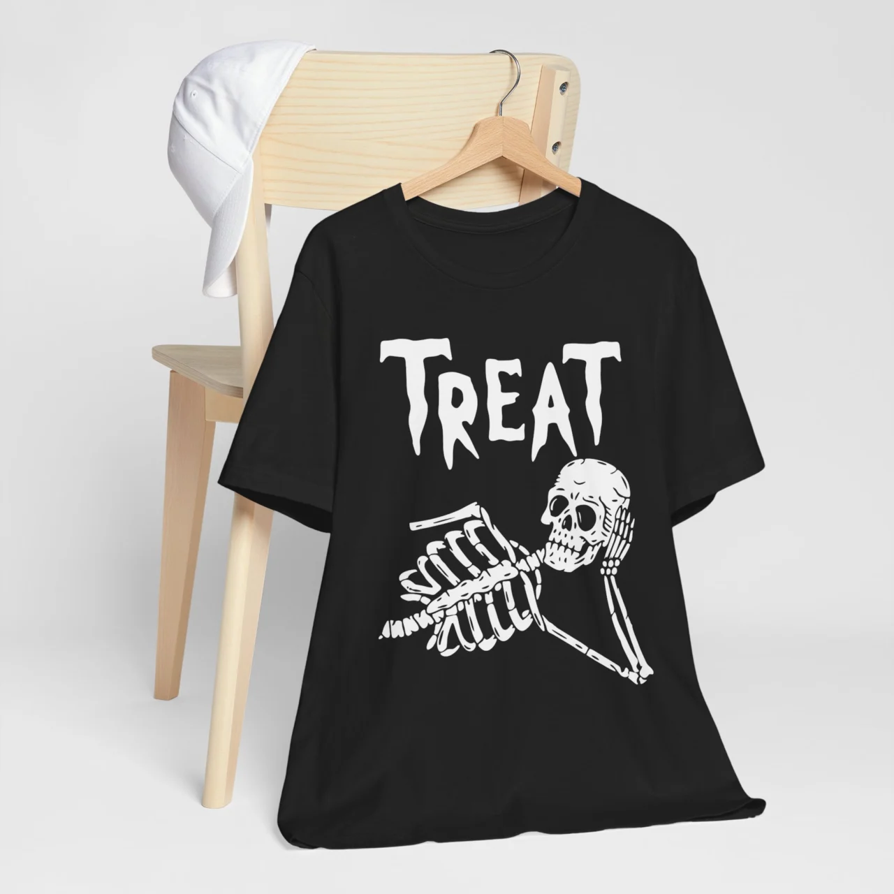 Women’s Treat Halloween Couples Shirt for Her, part of matching couples trick-or-treat set.