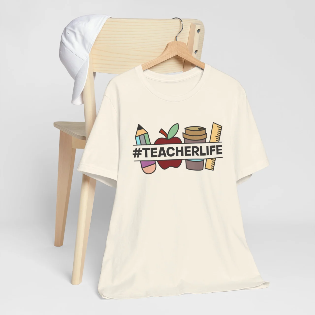 TeacherLife Graphic T-Shirt - Pencil Apple Coffee Ruler