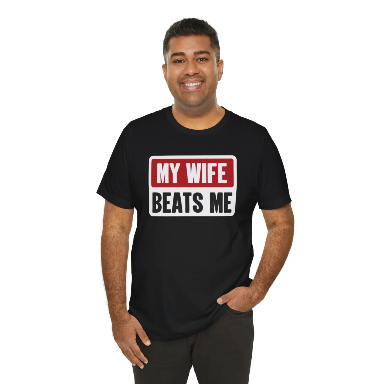 My Wife Beats Me T-Shirt - Funny Husband Shirt - Image 2